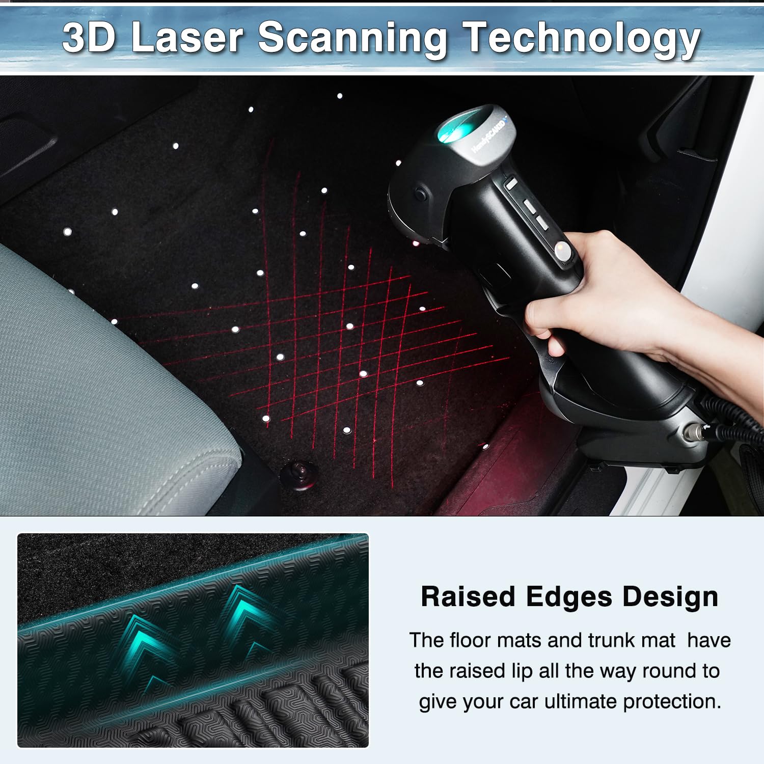 Mixsuper Custom Fit for Floor Mats 2015-2019 Ford Transit 150/250/350 (No Transit Connect) All Weather Floor Liners 1st Row 1 Pi