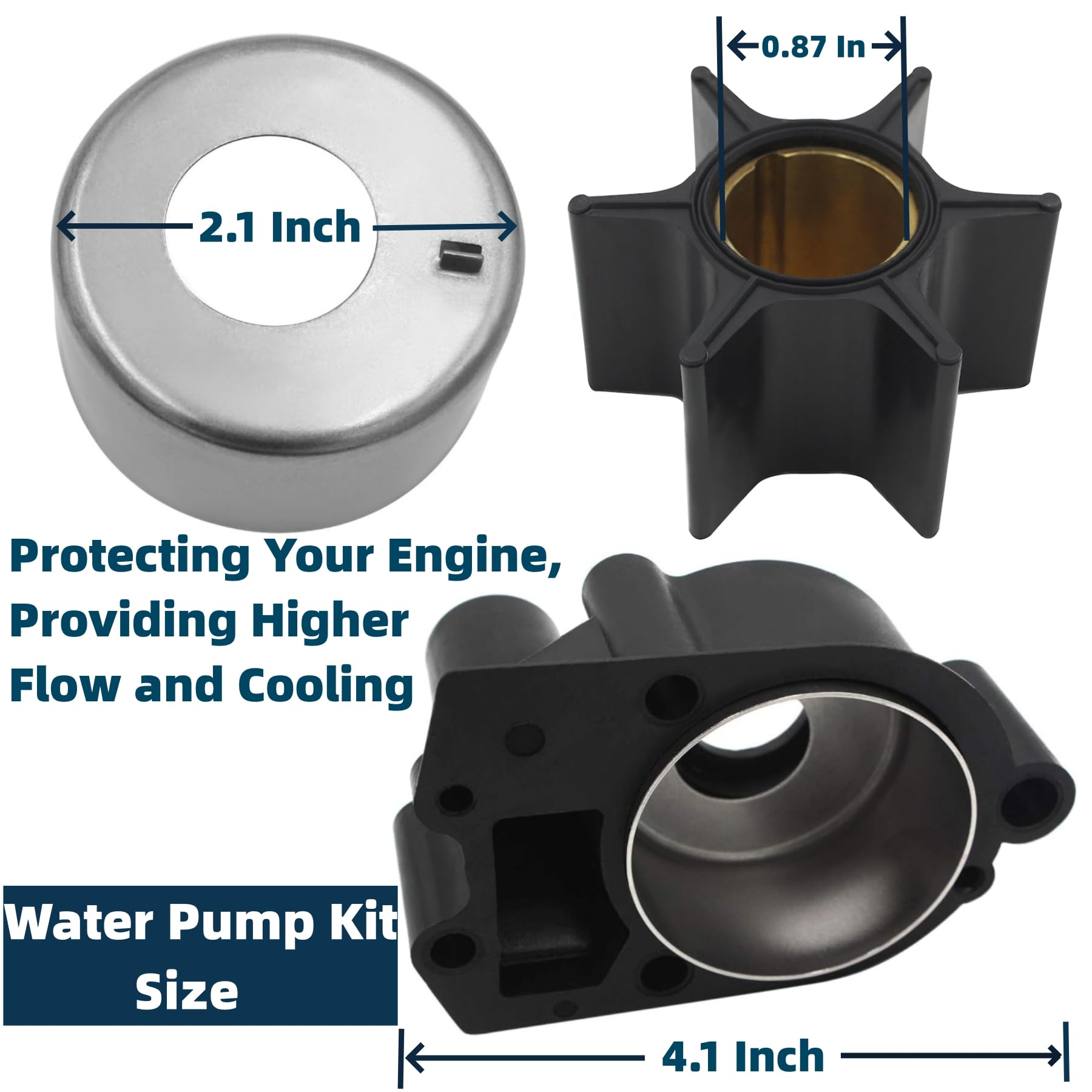 Ghmarine 96148A8 Water Pump Impeller Kit Replaces Mercury Outboards Mercruiser Alpha One Gen 1 Stern Drives 46-96148A8 96148Q8