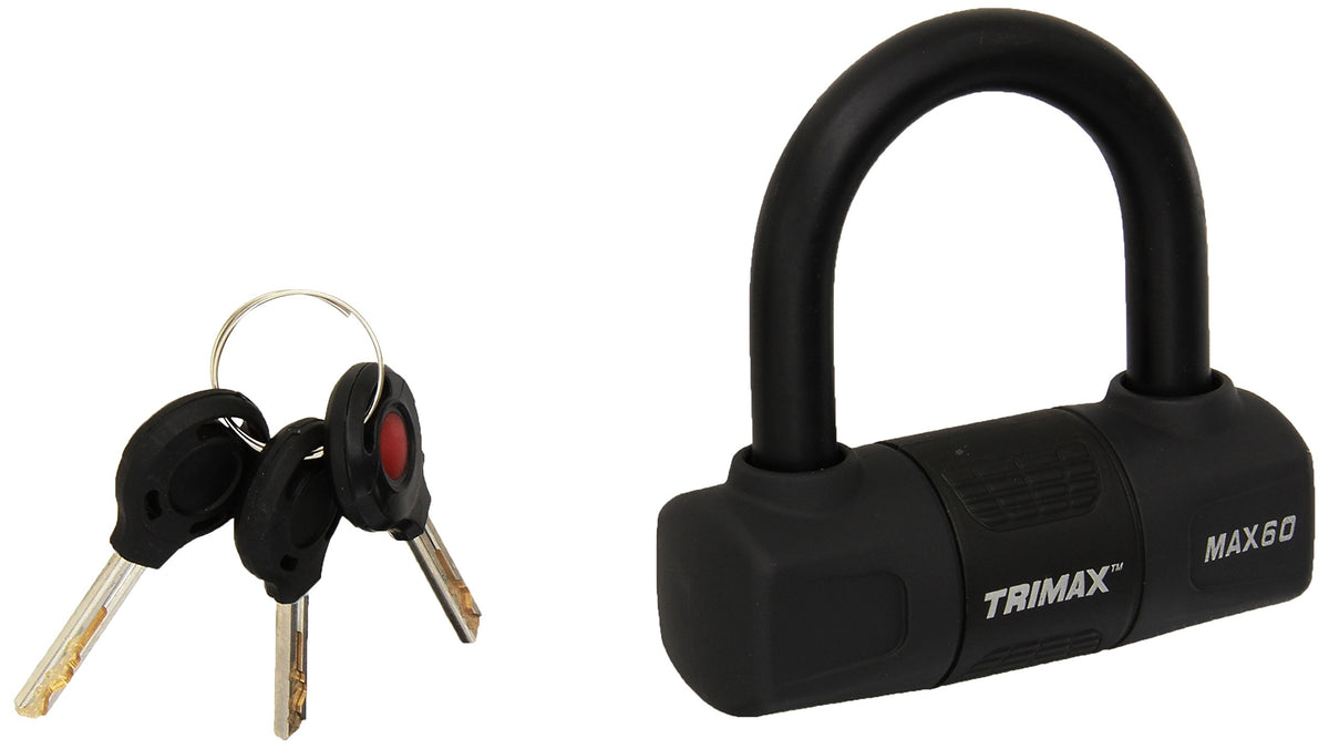 Trimax Max60 Black Short Shackle U-Lock With Pvc Sleeve