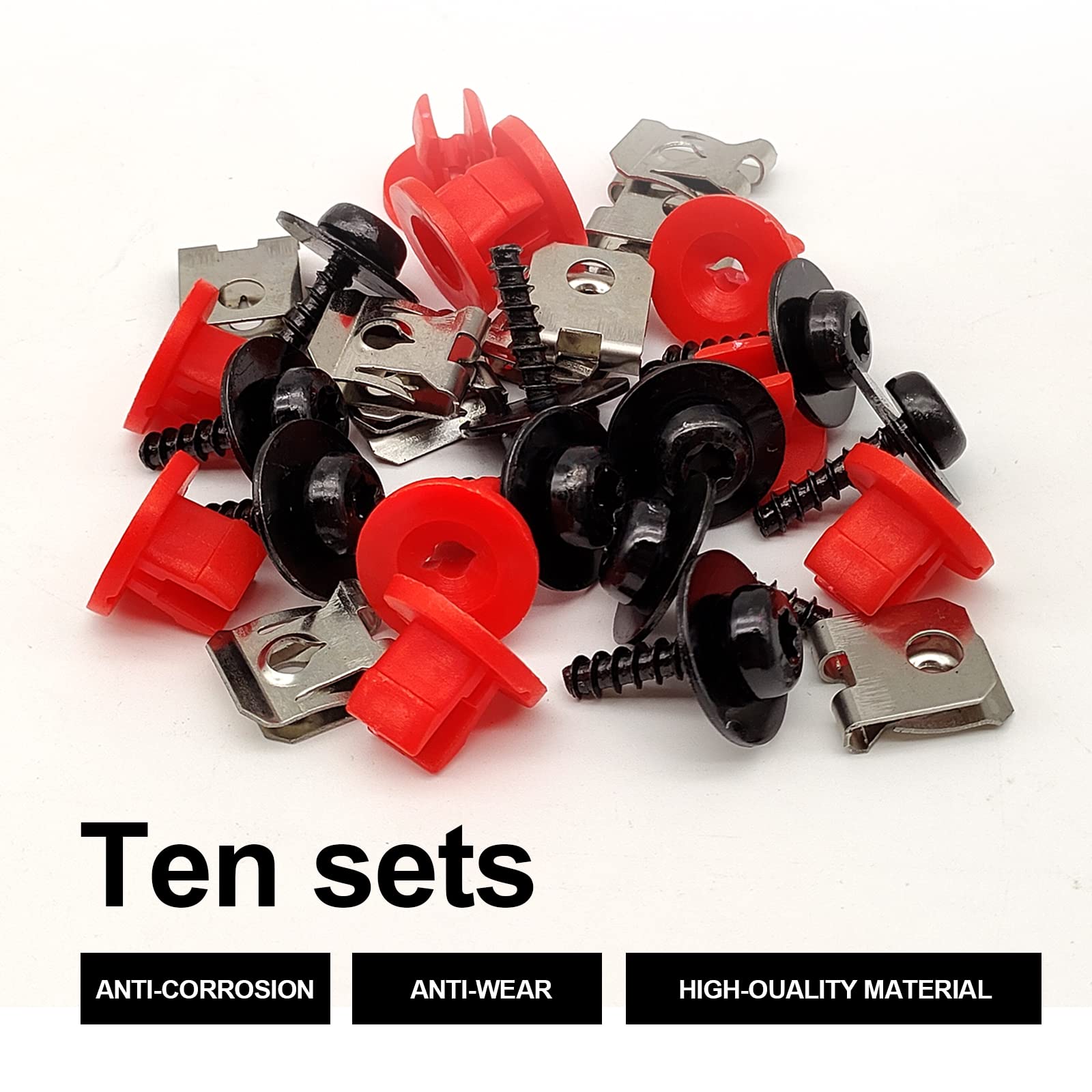 TOPCNOEM 30pcs Engine Splash Shield Guard Screws Kit - T30 Undertray Clips for Lincoln MKC, Ford Focus, Fusion, Escape, Explorer, C-Max, Transit Connect, Red