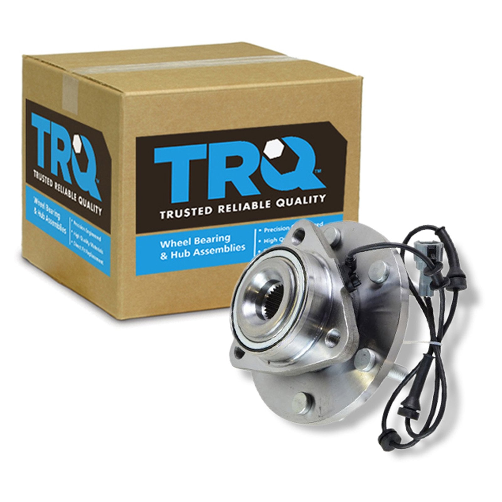 Trq Front Wheel Bearing & Hub Assembly 4Wd With Abs Sensor Compatible With 2004-2007 Infiniti Qx56 2005-2007 Nissan Armada 2004
