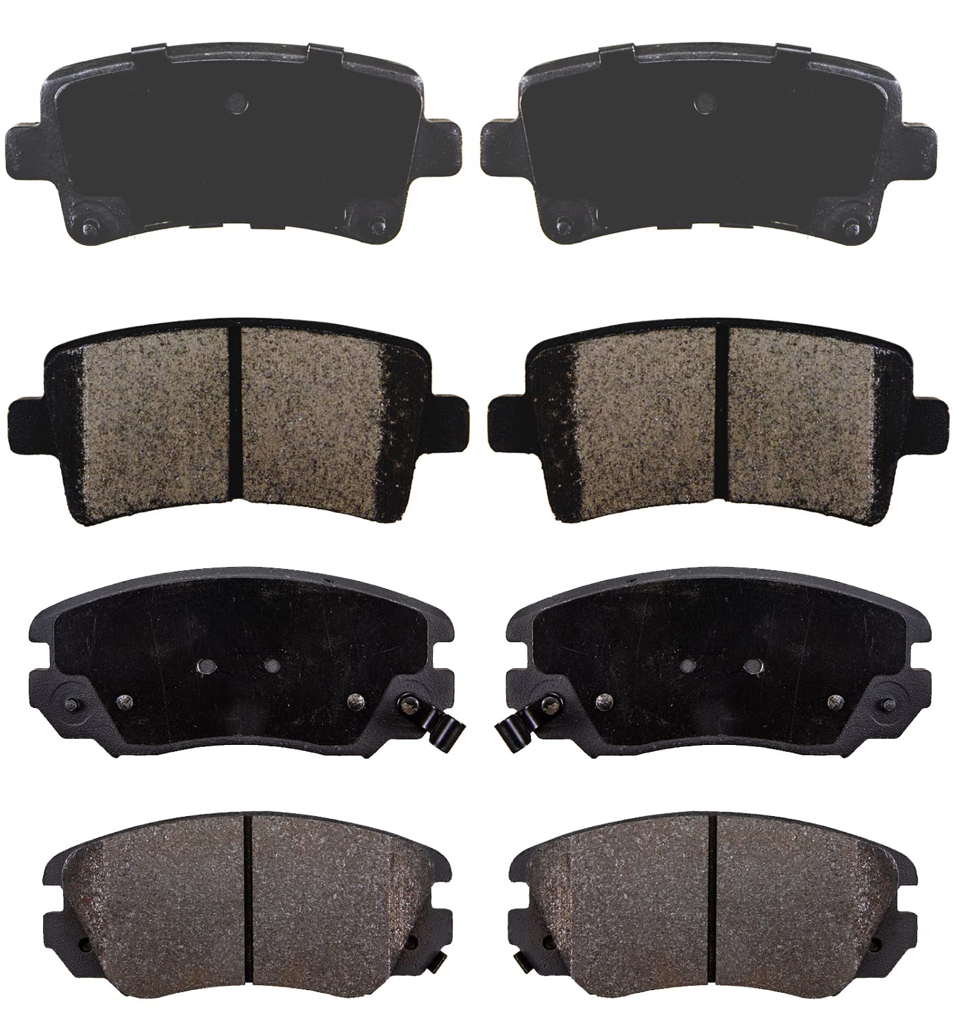 EXPPOWER Replacement for Front and Rear Premium Ceramic Brake Pads 2013-2016 Malibu 2014-2020 Chevy Impala(D1421 D1430)