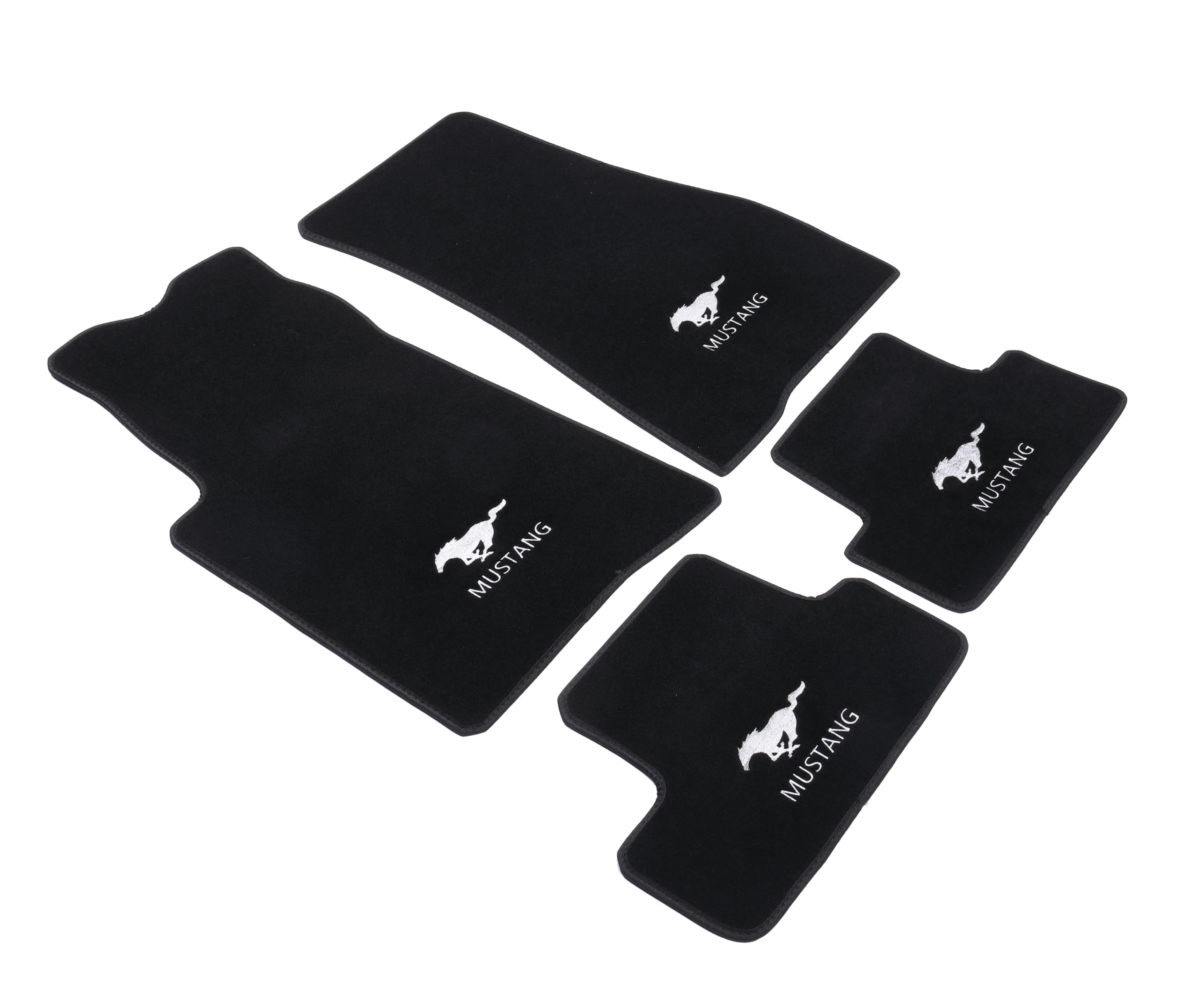 OEM Carpet Floor Mats for Ford Mustang 2008-2014 Anti-Slip Luminous Logo Full Coverage All-Weather Easy to Install and Clean