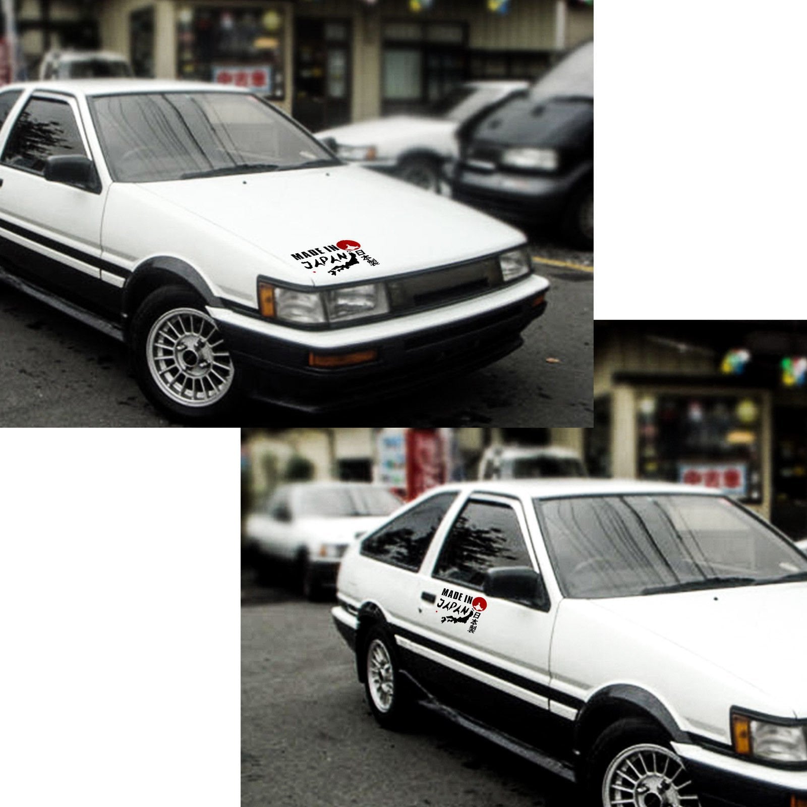 Xotic Tech 1X Made In Japan Rising Sun Kanji Black Nippon Map Decal Vinyl Sticker Funny Cool Decoration For Automotive Car Laptop Notebook (6.49' X 5.11')