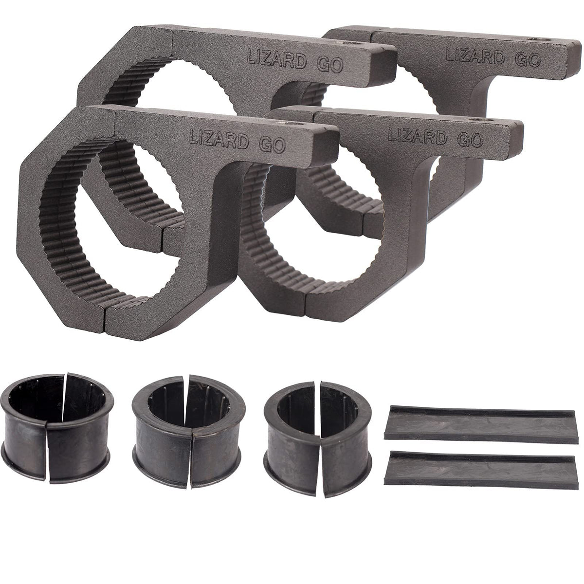 Lizard Go Roll Bar Clamps - 4Pack,Horizontal Roll Cage Clamp 2.25In 2.375In 2.5In 2.625 Inch,Bumper Mount Bracket Bull Bar Clamp
