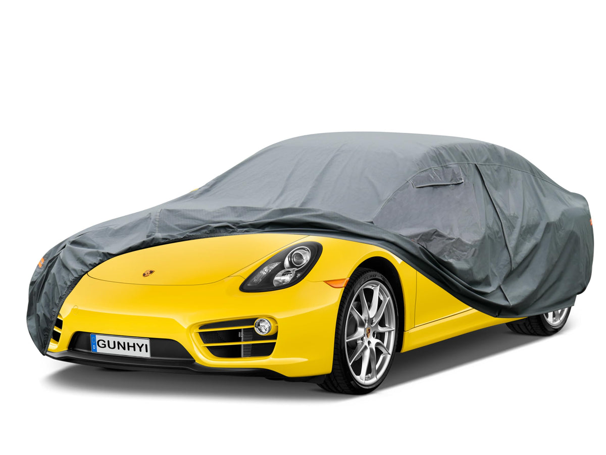 Gunhyi 16 Layers Car Cover For Coupe Sports Sedan Waterproof All Weather, Universal Fit Audi Tt, Bmw Z4, Porsche 718 Boxster Cay