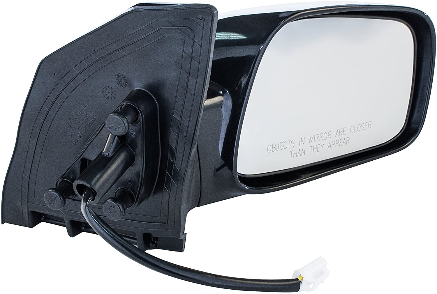 Passenger Side Mirror for Toyota Corolla CE (2003 2004 2005 2006 2007 2008) Smooth Black Power Adjusting Non-Heated Non-Folding