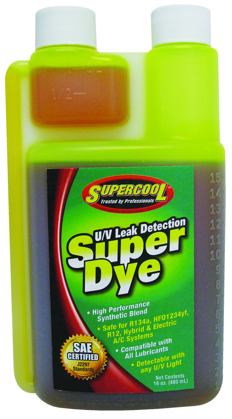 TSI Supercool 24056 Yellow SAE Certified Super Dye, 16 oz (Treats 64-Vehicles - Self Measure Bottle)