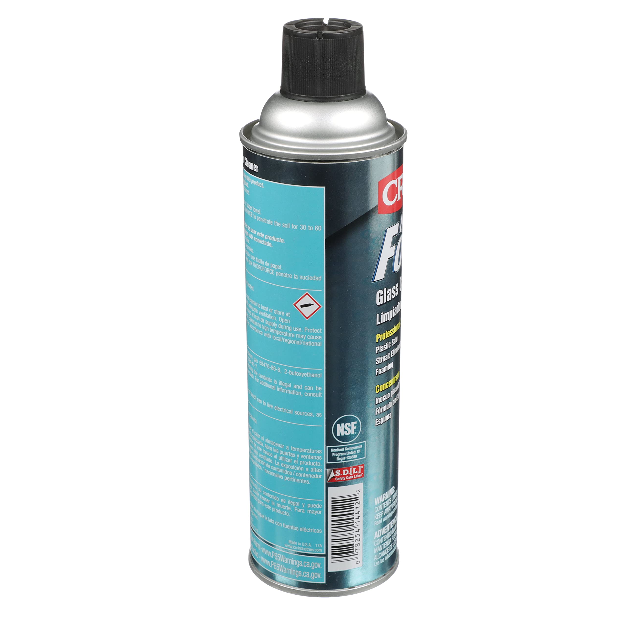 CRC HydroForce Glass Cleaner 14412 - 18 WT. OZ., Professional Strength Cleaning Solution