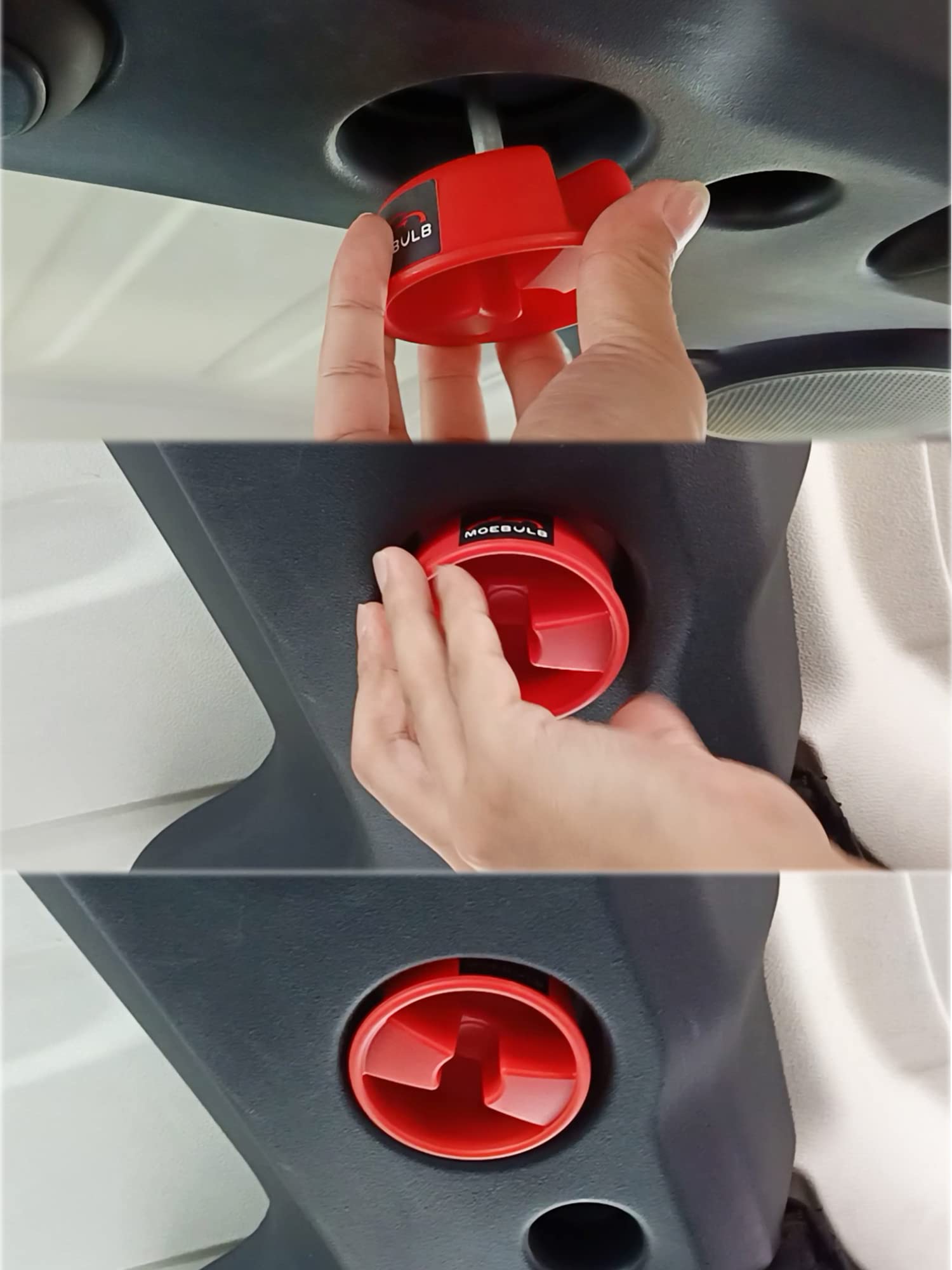 Moebulb Hardtop Top Hard Panel Mounting Screw Knob 2Pcs Compatible With Jeep Wrangler Jk 2Dr And Unlimited 4Dr 2007-2019(Red)