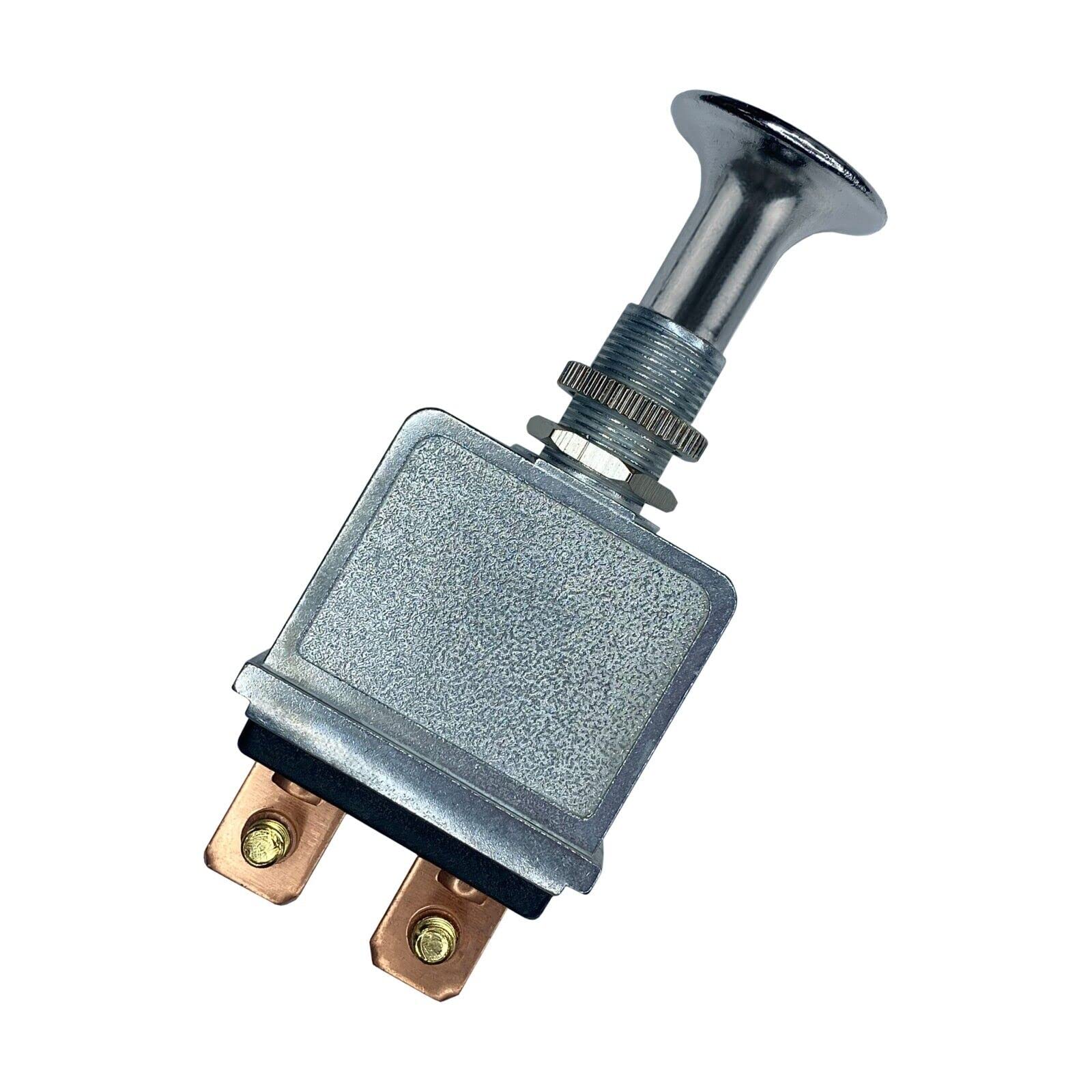 Heavy Duty 75A Push Pull Switch 6-28V Dc 12 Volt 75A Spst, 2 Position On-Off, Chrome Knob