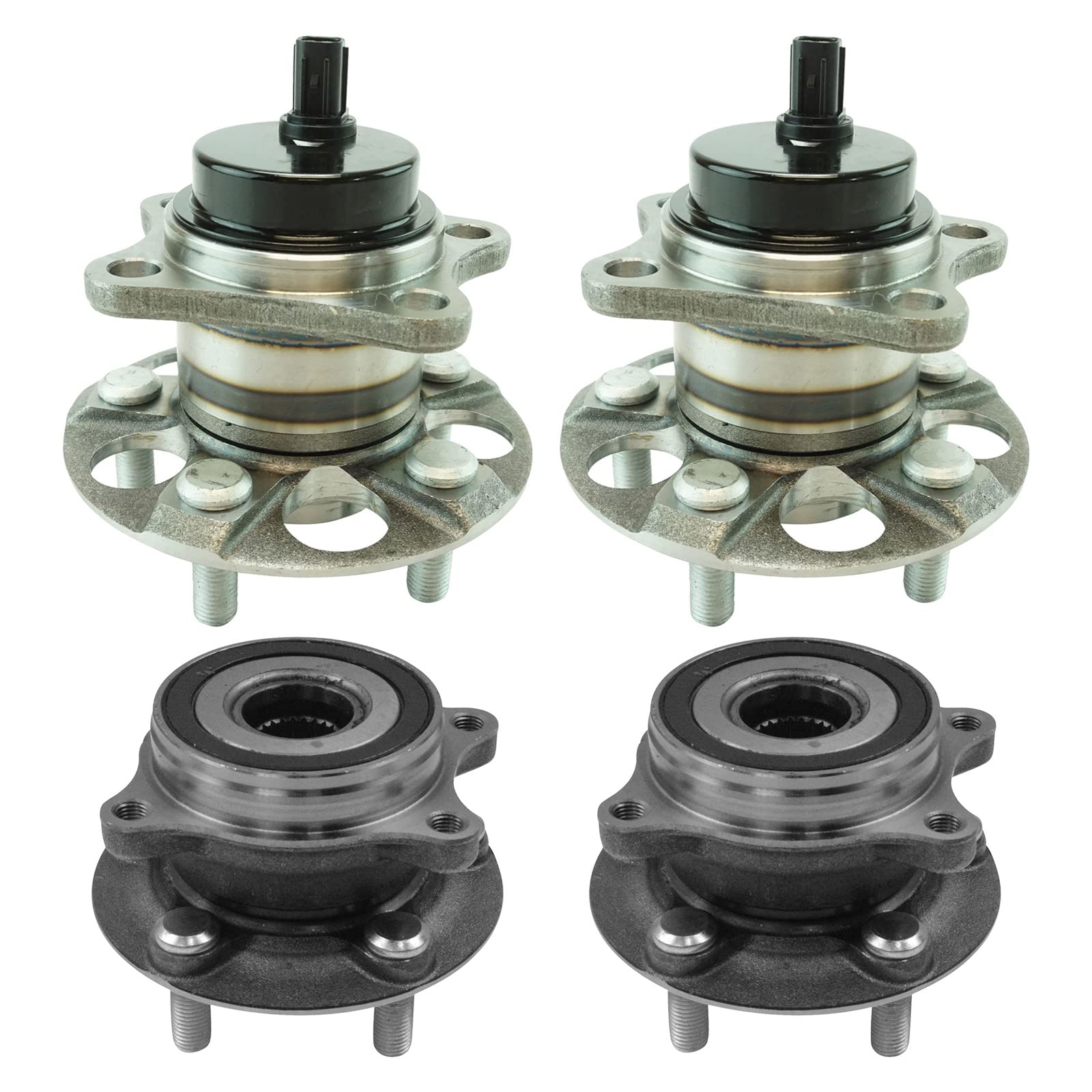 Trq Wheel Hub Bearings Assembly Set Compatible With 2010-2015 Toyota Prius 2012-2015 Prius Plug-In