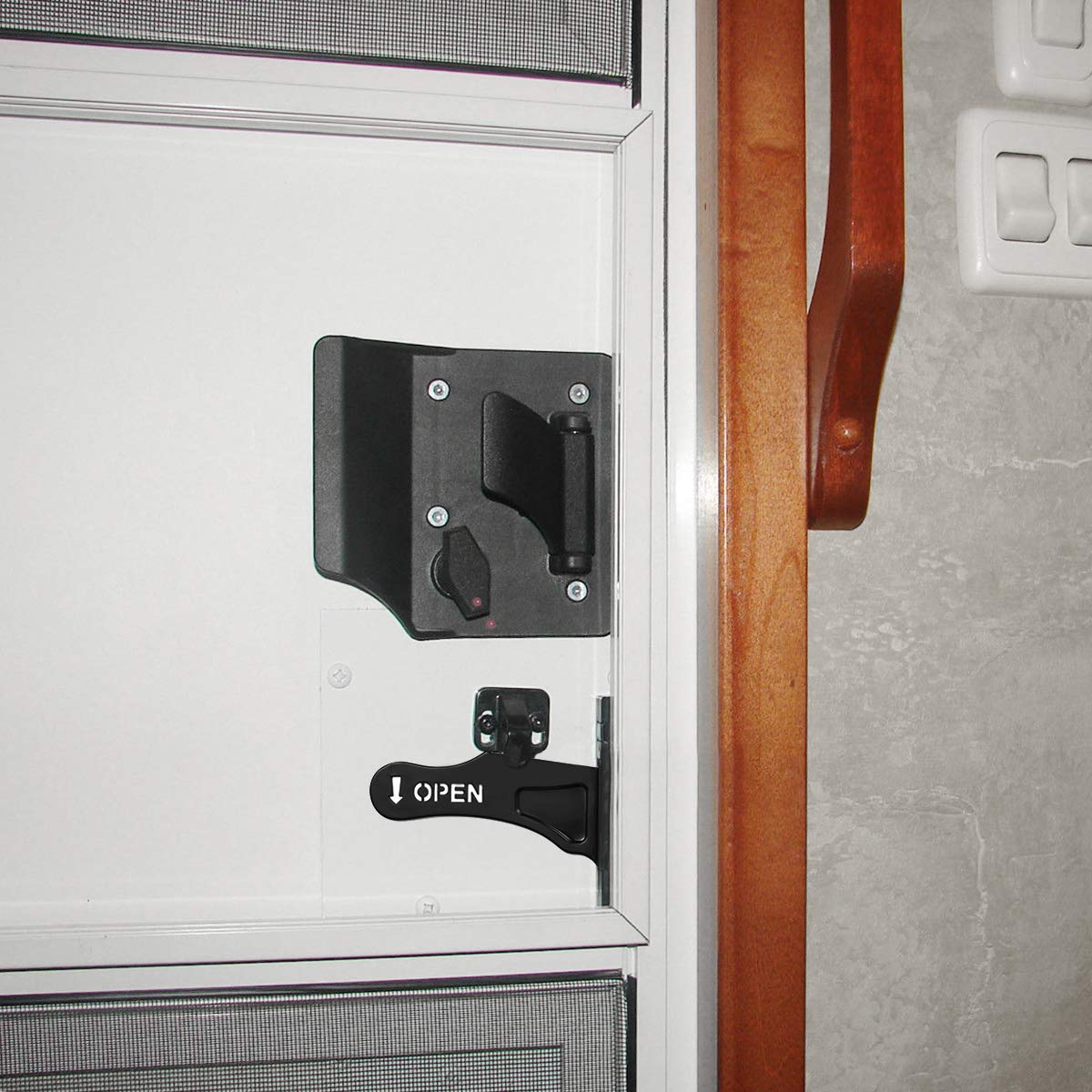 Miady Rv Screen Door Latch Right Hand Handle Kit For Rvs, Trailer, Camper, Motor Home, Cargo Trailer