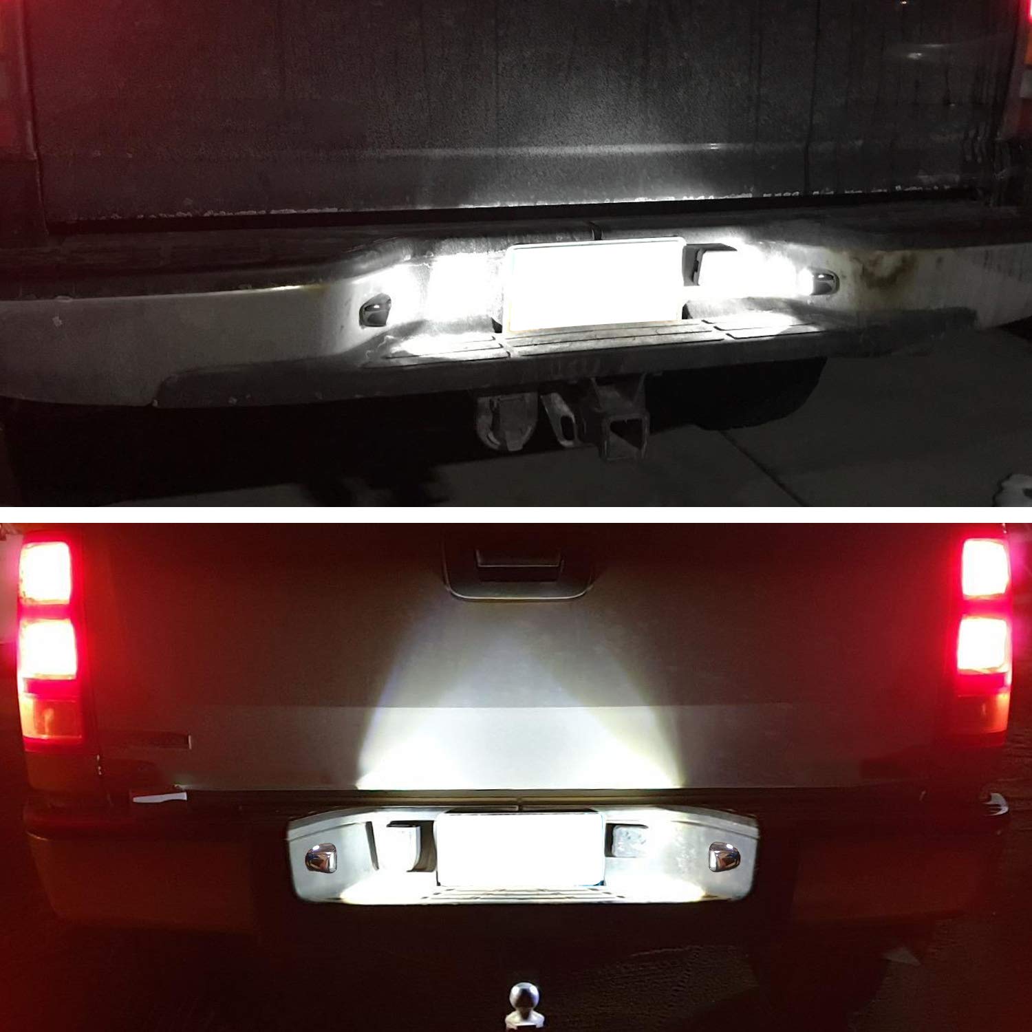 Ruxifey Chrome Led License Plate Lights Lamp Compatible With Silverado Suburban Gmc Sierra 1500 2500 3500 Hd Tahoe Yukon Cadilla