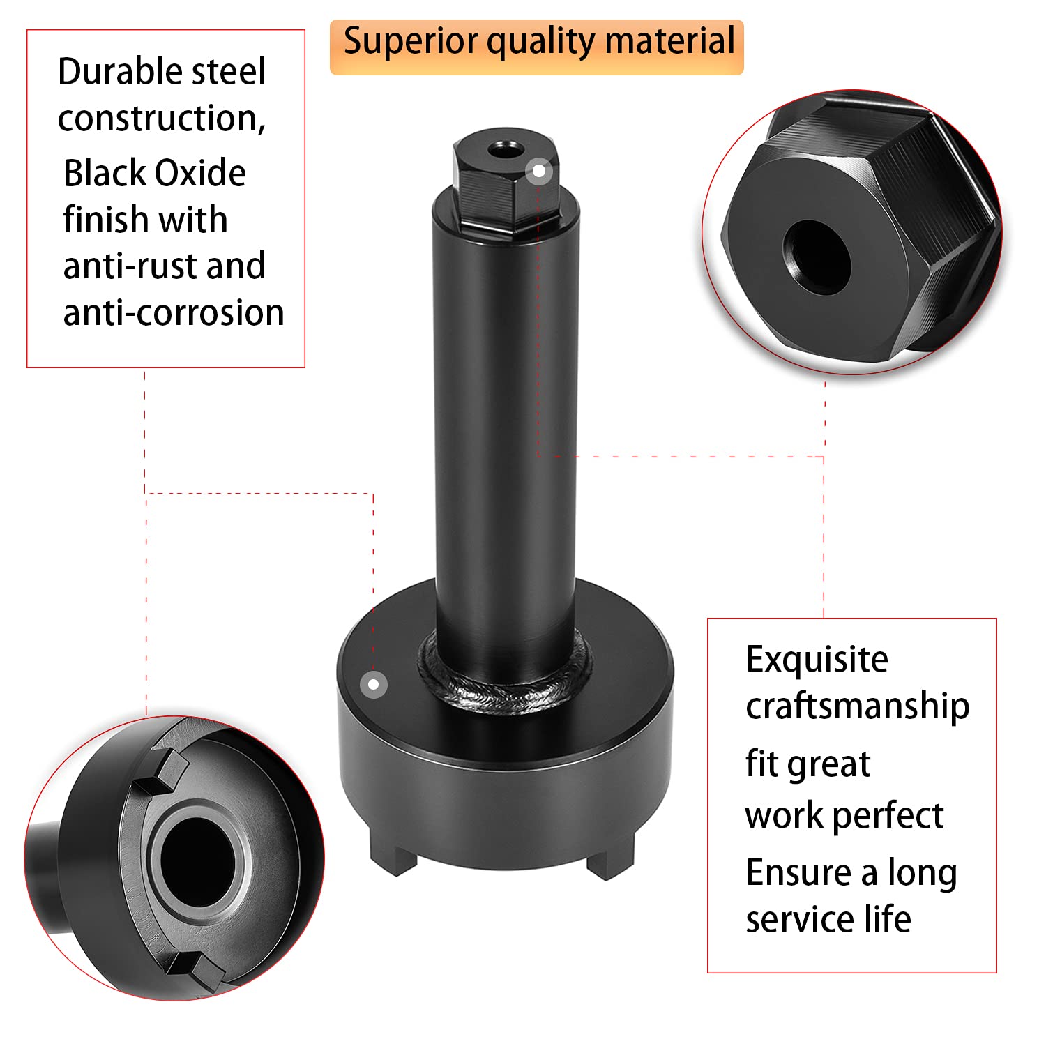 Bearing Carrier Retainer Nut Wrench Tool Fit For Mercruiser Alpha One, Generation Ii, Bravo One Replaces 91-61069