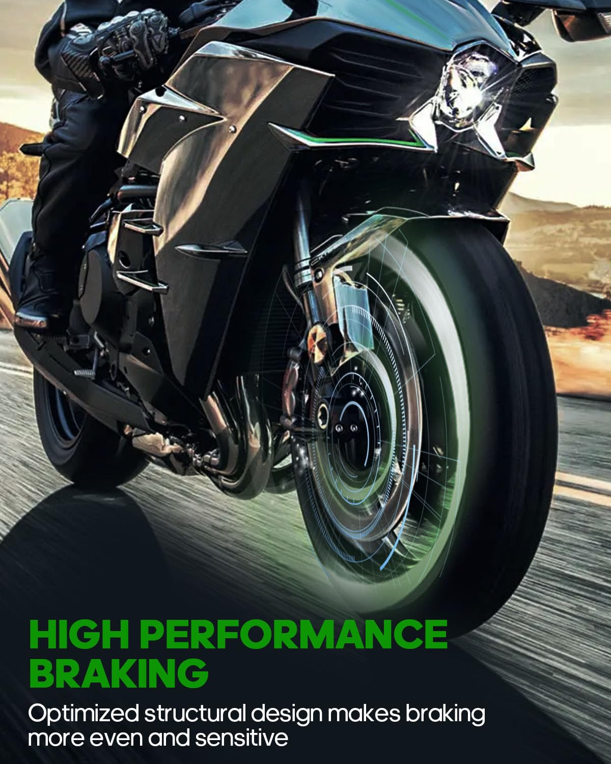 SCITOO Carbon Fiber Brake Pads Fit for 00-10 for Yamaha Grizzly 400, for Yamaha Grizzly 450, for Yamaha Kodiak 400, for Yamaha K