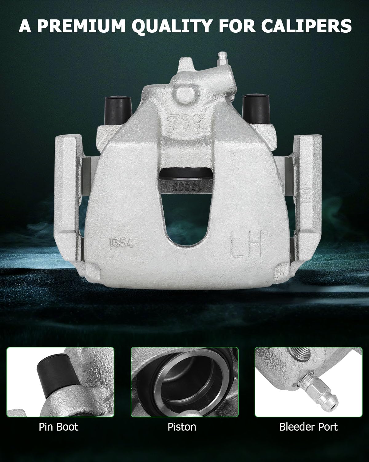 Scitoo Front Left Brake Caliper With Bracket 18B4948 Compatible For Chrysler Aspen 2007-2009 For Dodge For Durango 2007-2009 For