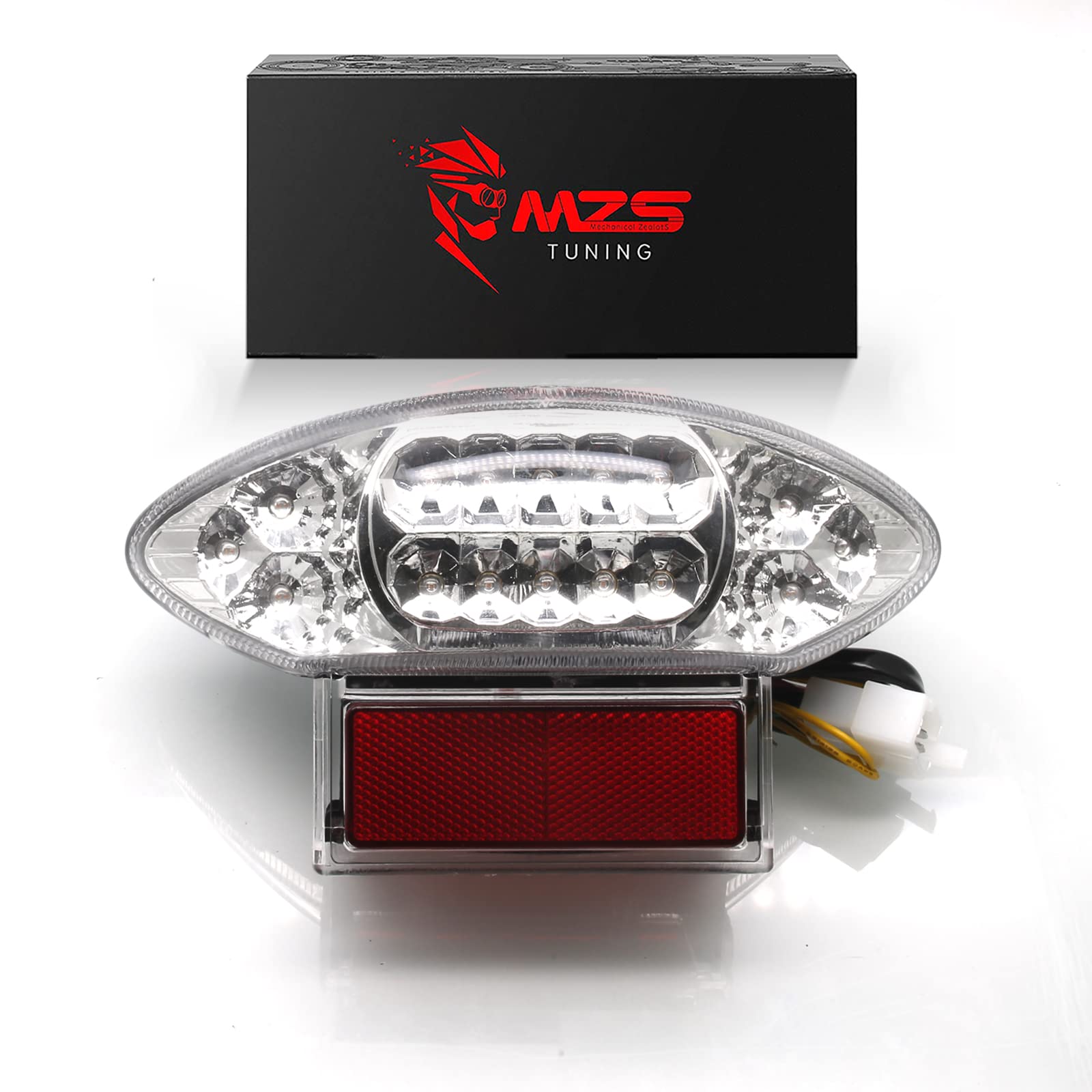 Mzs Motorcycle Tail Light Led Integrated Turn Signal Blinker Clear Compatible With Hayabusa Gsx1300R Gsxr1300 1999-2007 / Gsx600