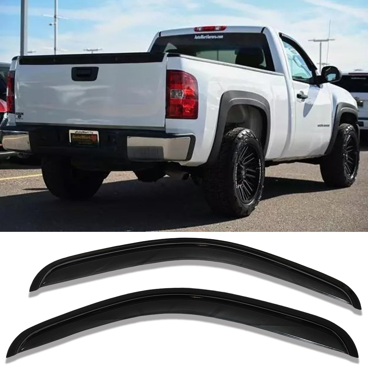 Side Window Visor Rain Guards Wind Deflectors Window Vent For Chevy Suburban Avalanche Silverado 1500 2500/Gmc Yukon Xl Sierra 1