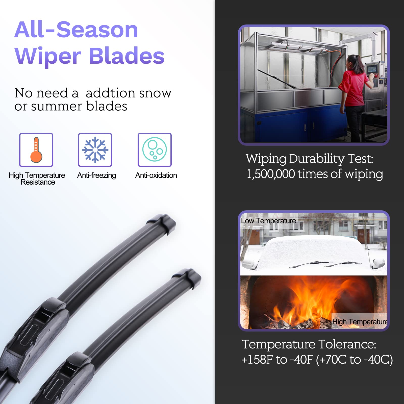 26 16 13 Windshield Wiper Blades Replacement For Honda Cr-V Crv 2012 2013 2014 2015 2016 Premium All Weather Blade (3 Of Set)