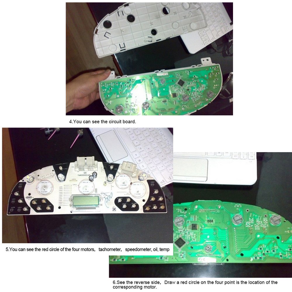 Dr.Roc Instrument Cluster Gauge Stepper Motor Repair Kit X27 168 (6 Motors,10 Backlight Bulbs,1 Remove Tool,Flux Rosin Core Solder) Compatible With Chevy Silverado Tahoe Gmc Sierra Yukon