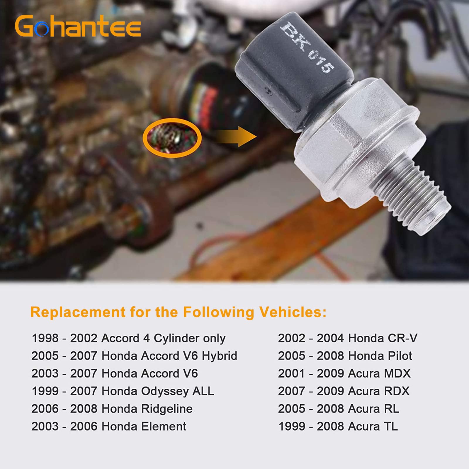 28610-Rke-004 Transmission Oil Pressure Switch,Replacement For Honda Accord Odyssey Ridgeline Element Cr-V Pilot Mdx Rdx Rl Tl, Replaces 28610-Ray-003 28610-Rgr-004 3Rd Clutch Pressure Switch Sensor