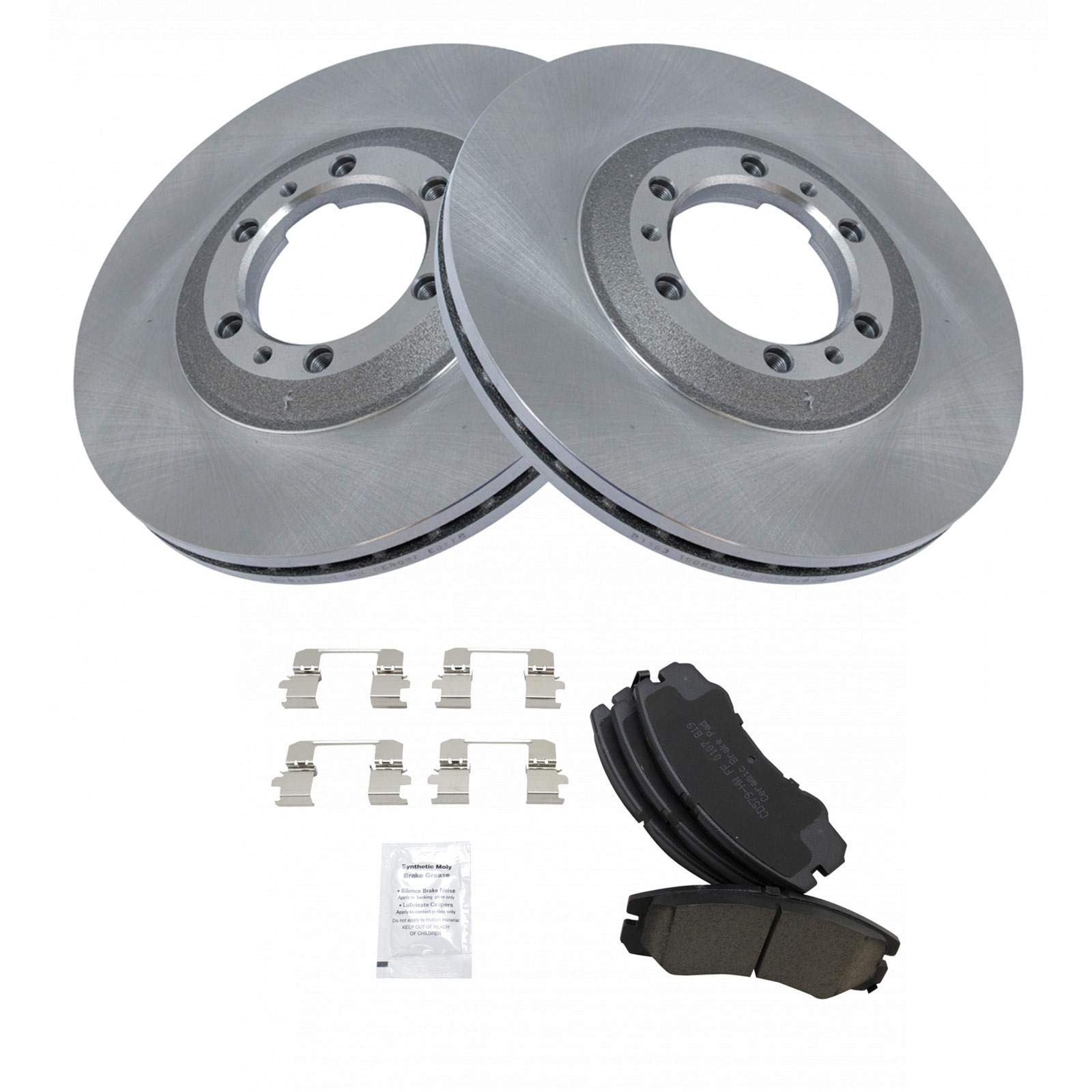 Trq Front Ceramic Brake Pad & Rotor Kit Set For Rodeo Passport Trooper