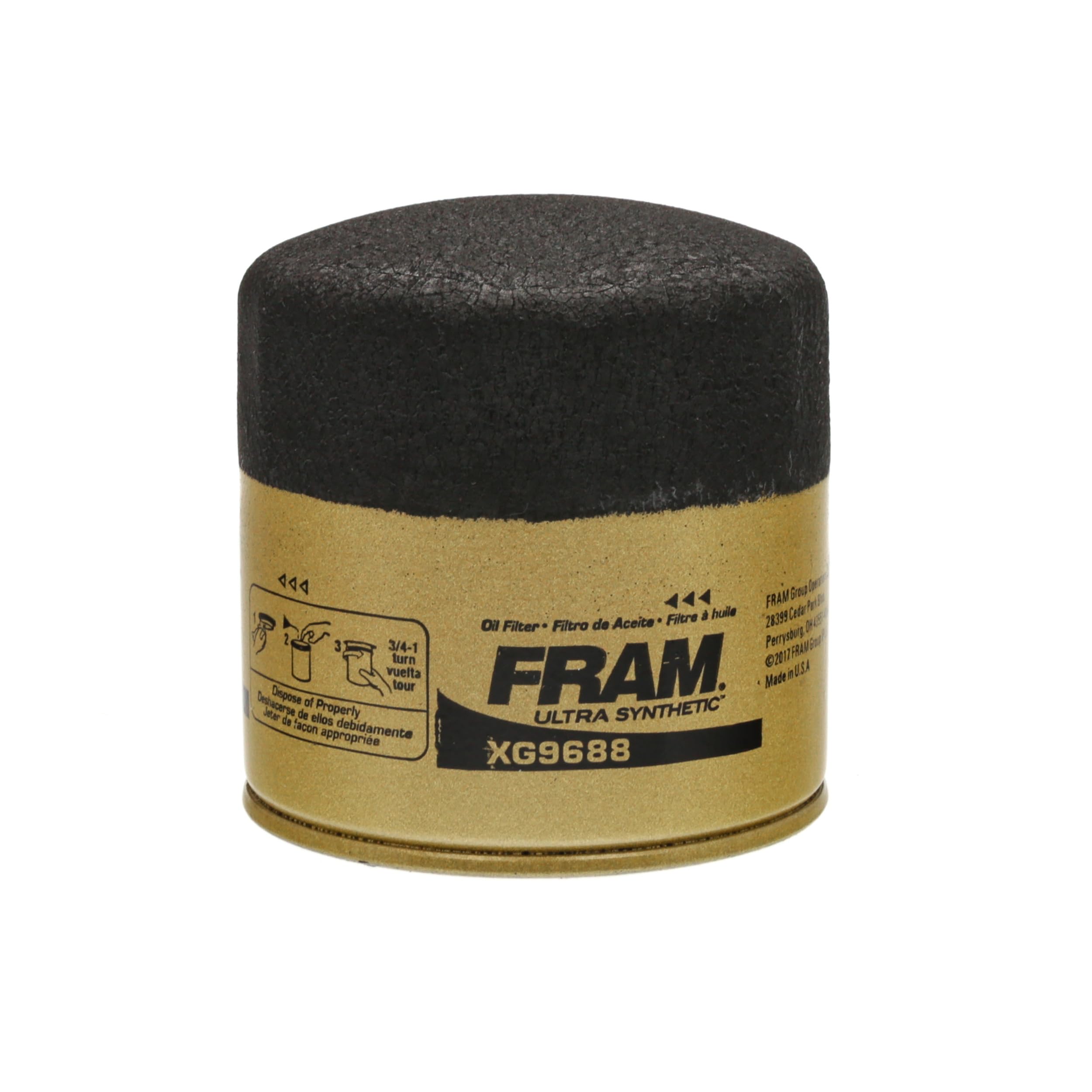 Fram Ultra Synthetic Automotive Replacement Oil Filter, Designed For Synthetic Oil Changes Lasting Up To 20K Miles, Xg9688 With