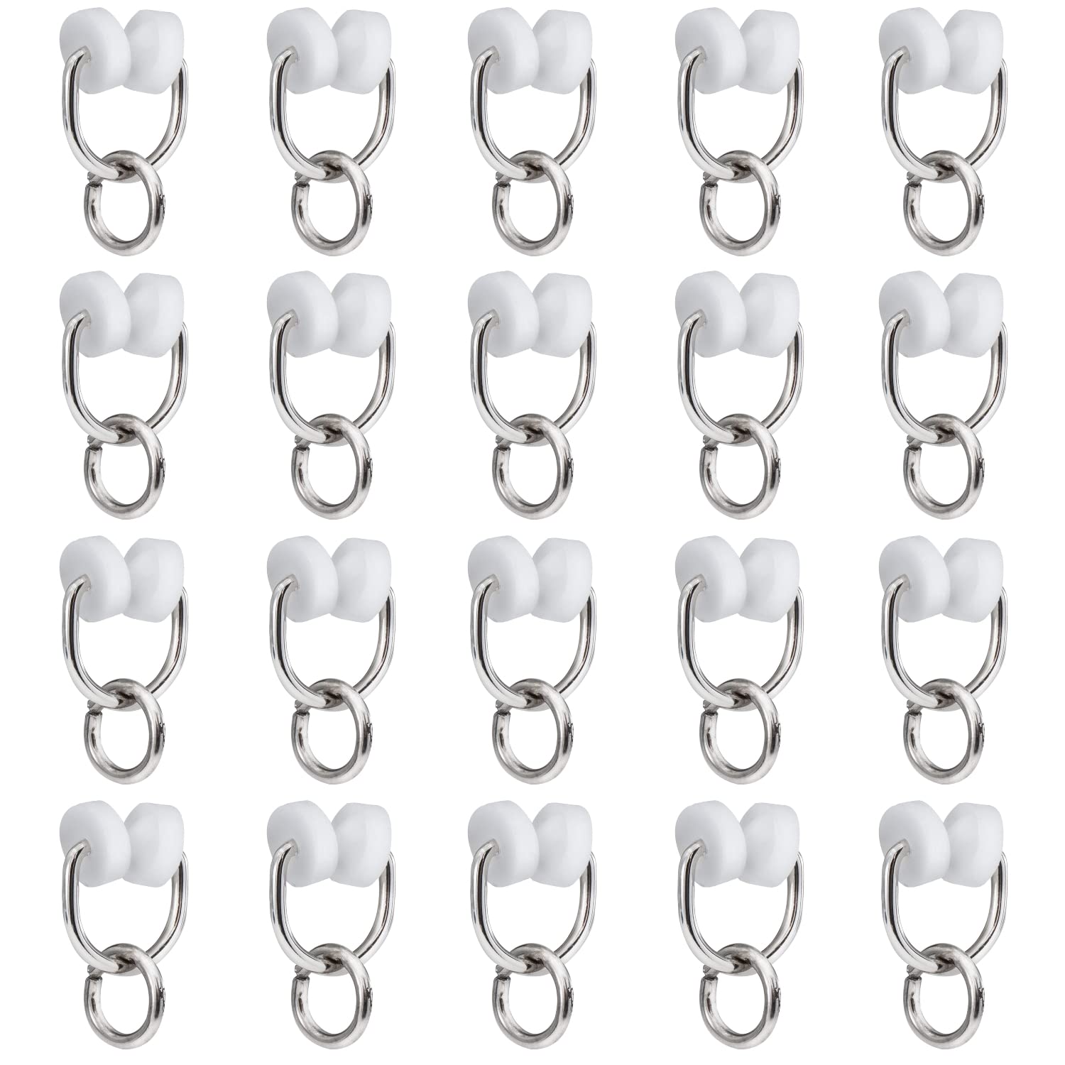 RecPro RV Nylon Wheel Carrier Ring for I Beam Track Curtain Rod (20)