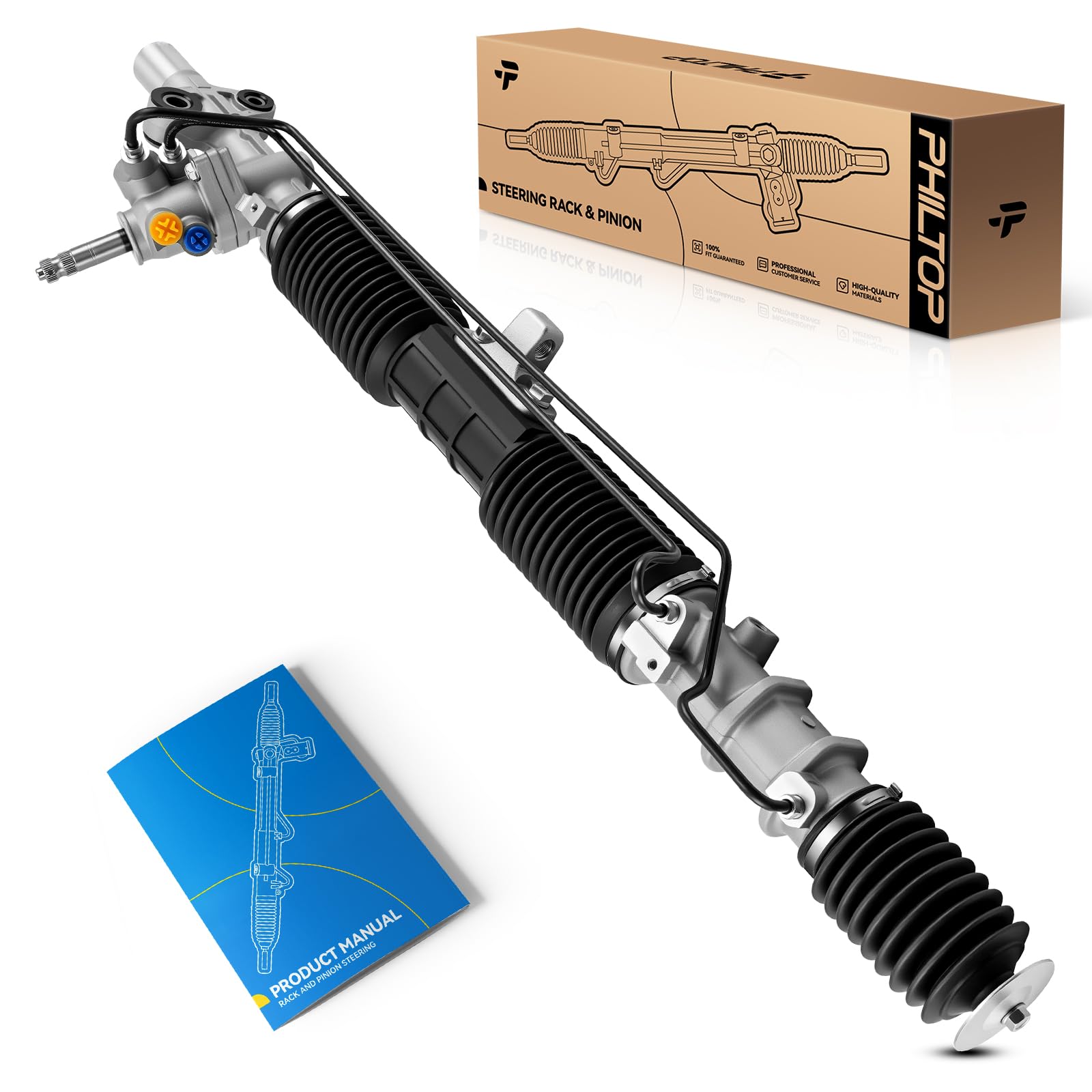 PHILTOP Power Steering Rack and Pinion Compatible with Honda CR-V 2002-2006 All Models, Element 2003-2006 2009-2011 All Models/2