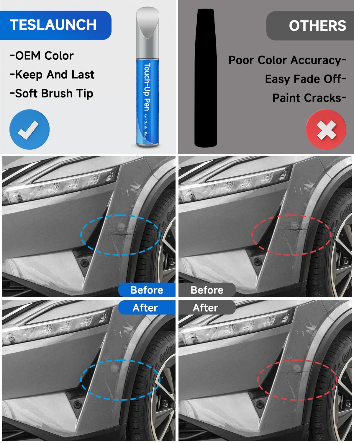 K23 Brilliant Silver Metallic Touch Up Paint Compatible with Nissan Exact Match Touch Up Paint Car Scratch Repair