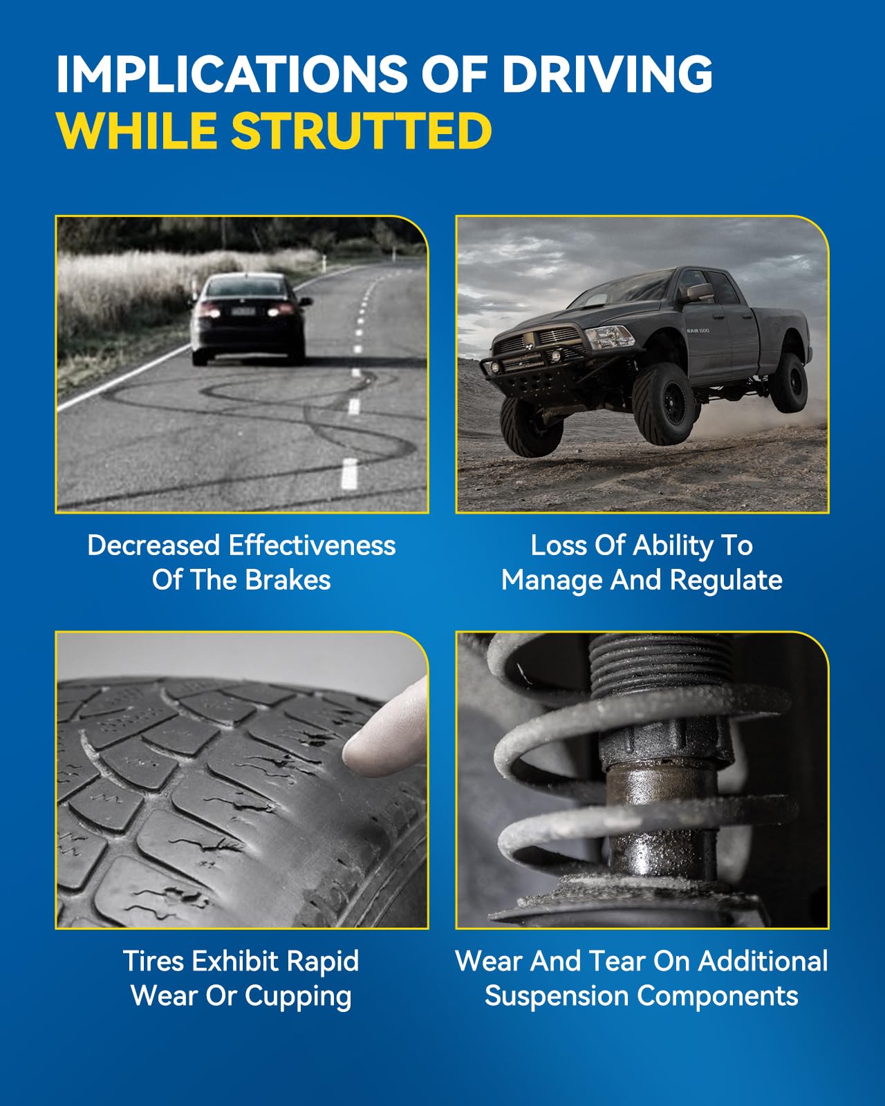 Philtop Front Struts For Focus 2000-2005 2.0L, 2.3L, Shock Absorber Complete Suspension 171504+171505, Struts With Coil Spring A