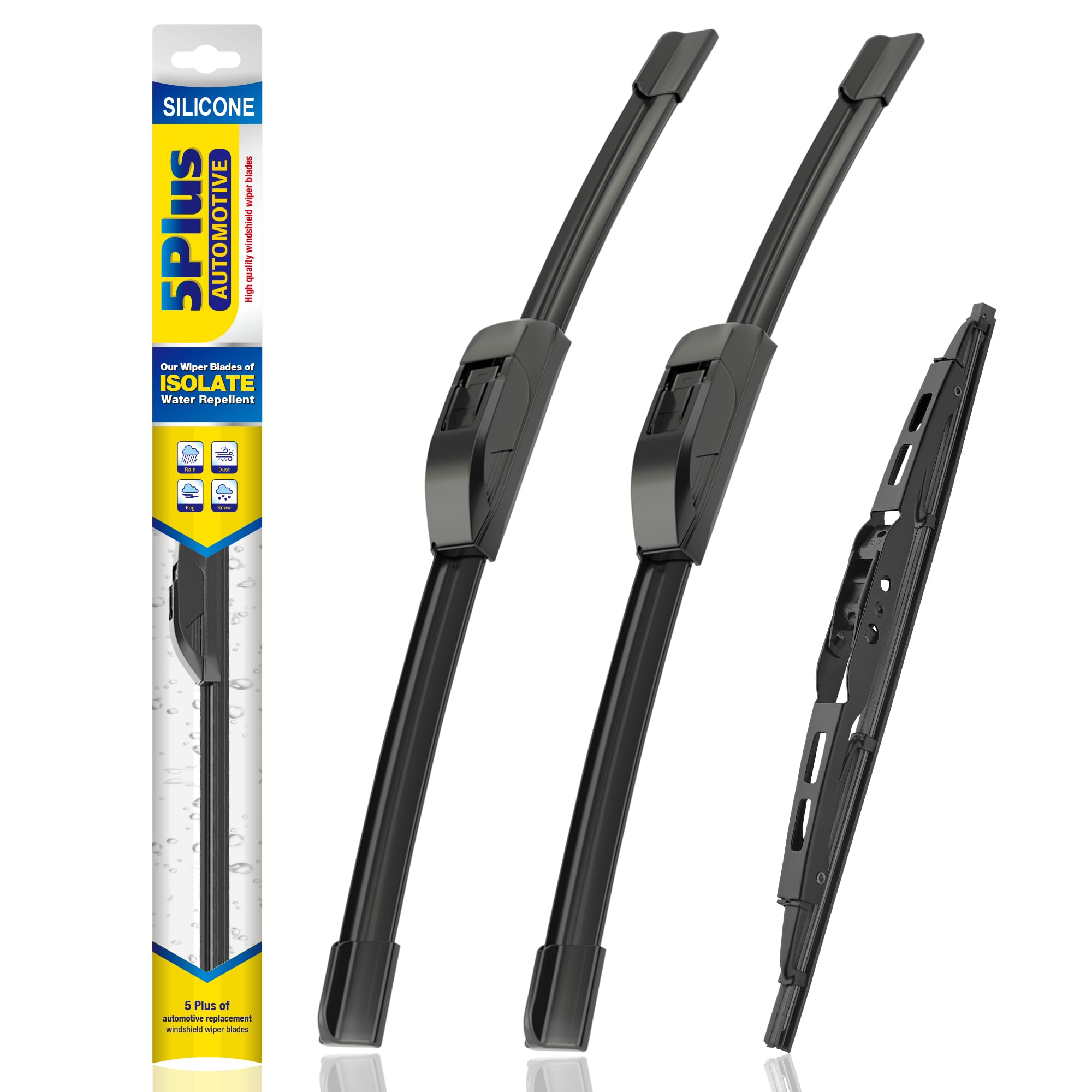 5 Plus Silicone Windshield Wipers Replacement For 2007-2017 Jeep Patriot Wiper Blades(Set Of 3),Automotive Replacement Windshiel