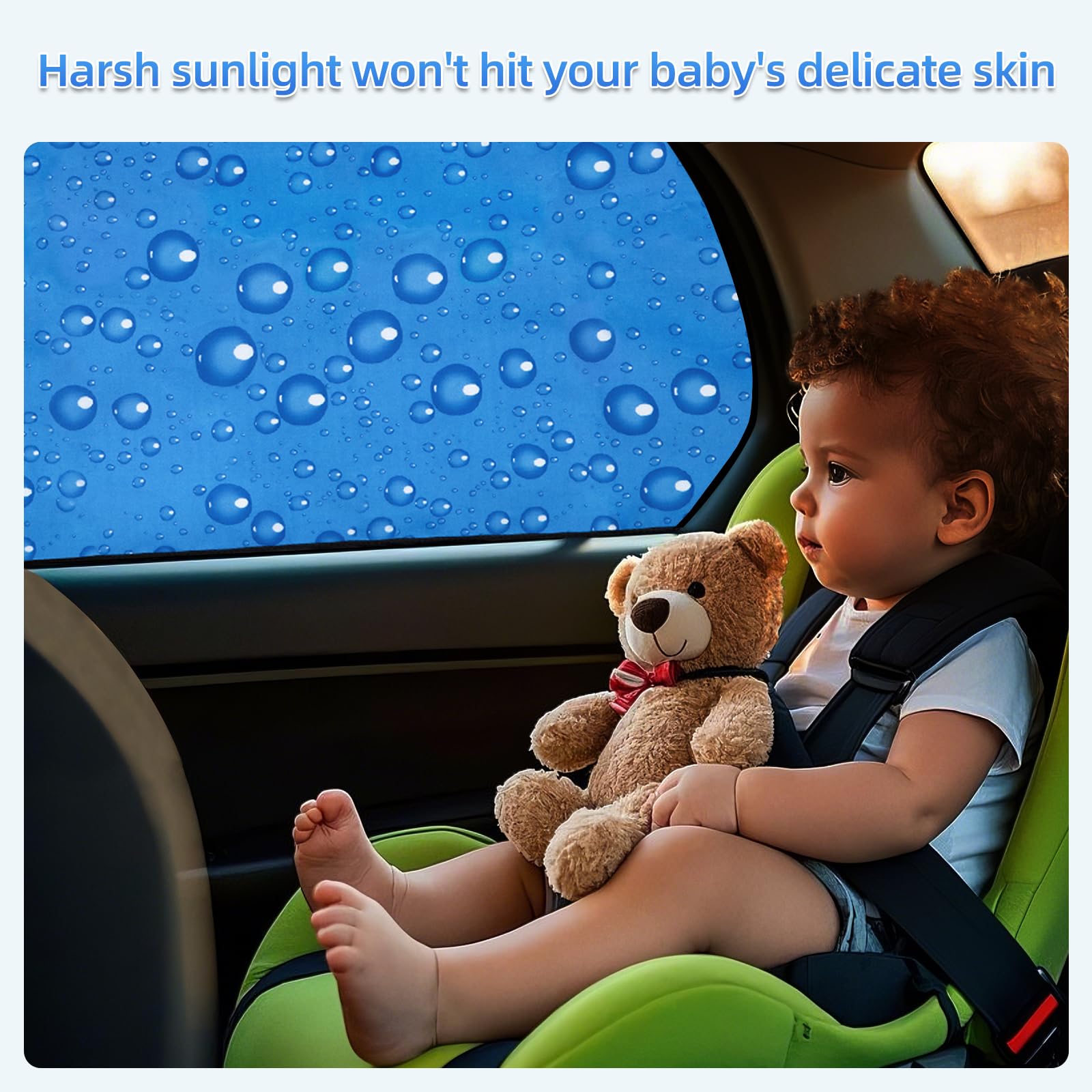 Aokway Car Rear Side Window Sunshade - Car Sun Shade Double Thickness Privacy Curtains Universal Fit For Driver For Baby Uv Prot