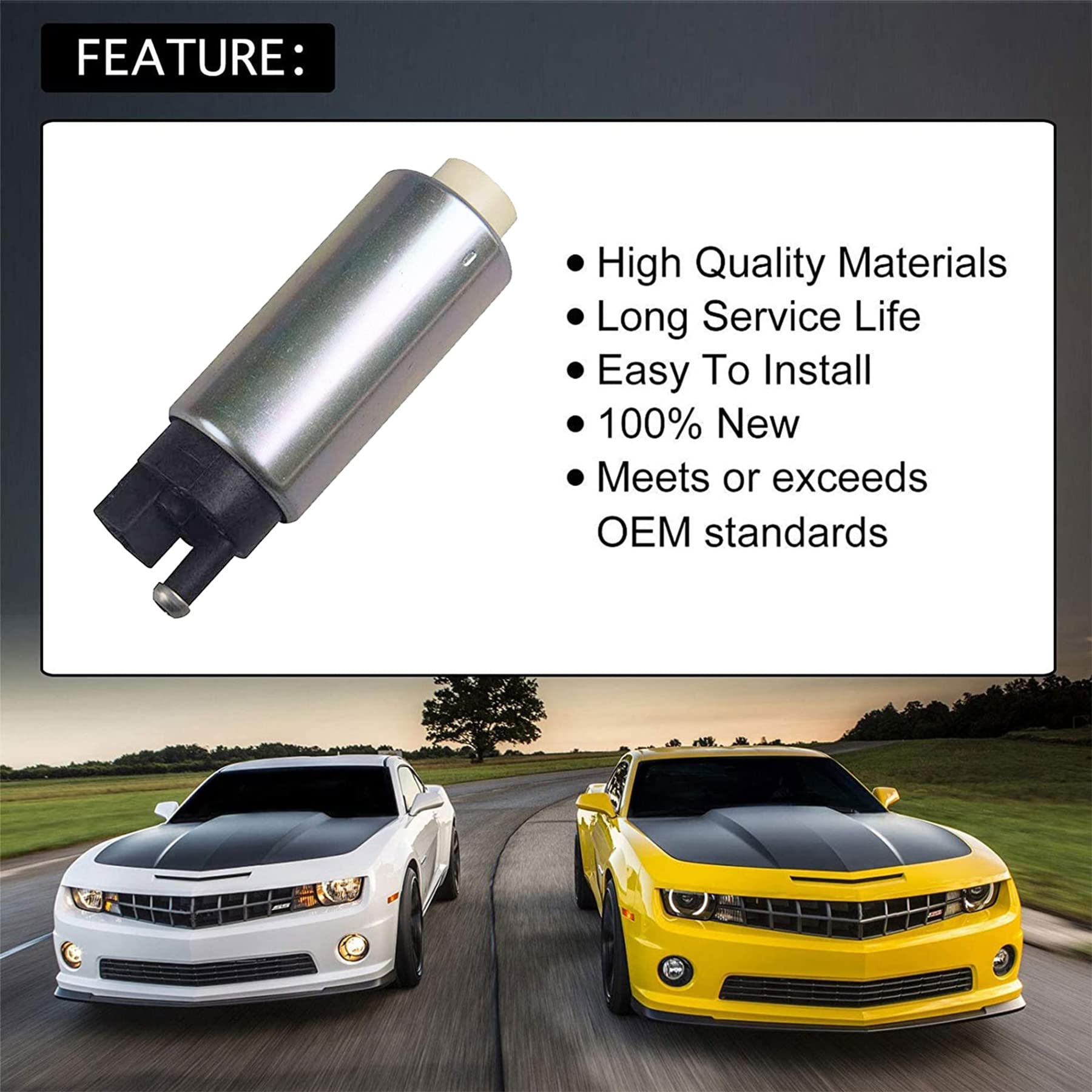 255Lph High Performance Electric Fuel Pump Replace Walbro Gss340 With Installation Kits