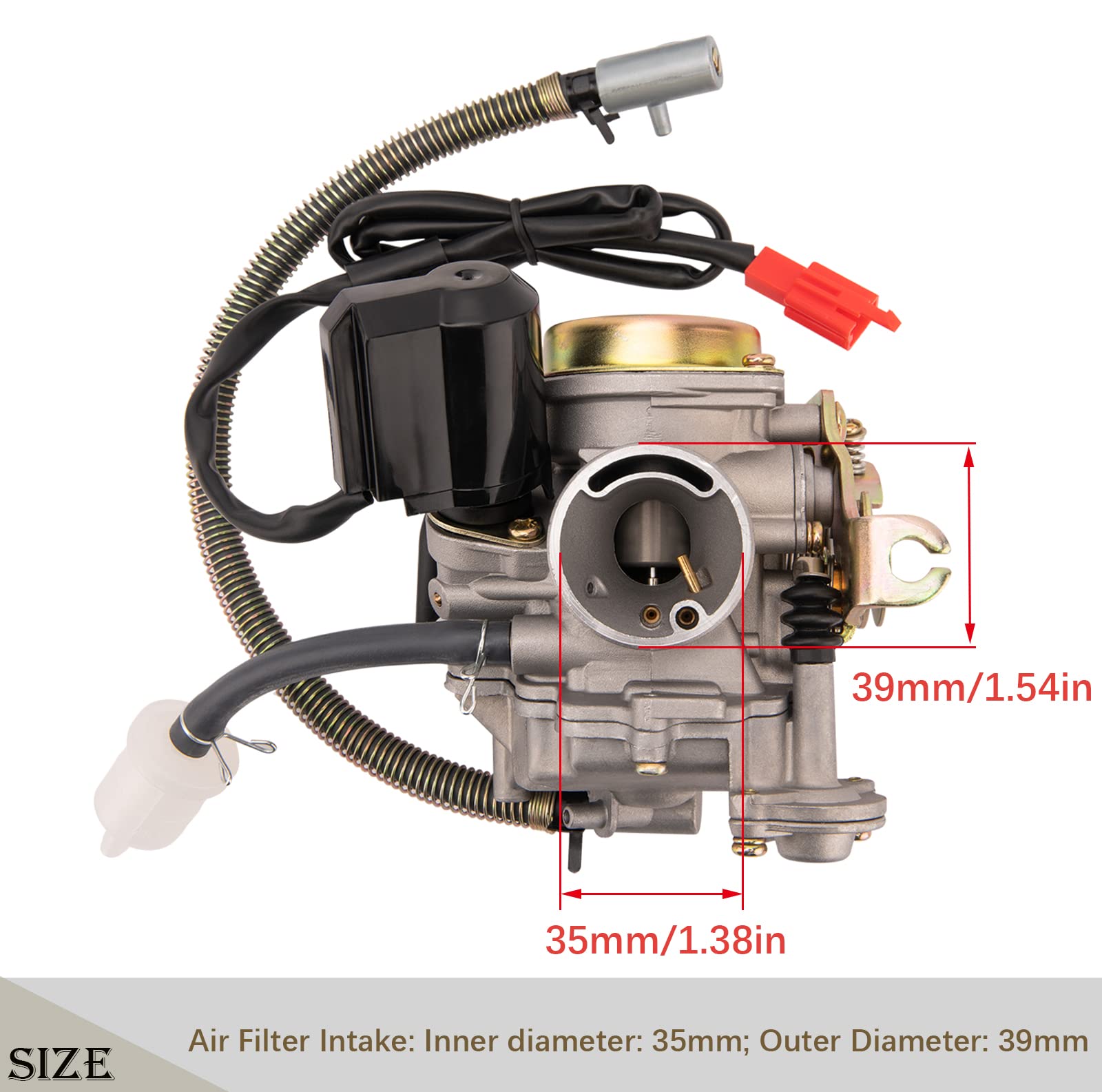 50CC Carburetor 4 Stroke GY6 High Performance 139QMB Carburetor for 49cc 50cc Scooter Moped PD18J Carb Engine, 50 cc Carburetor,