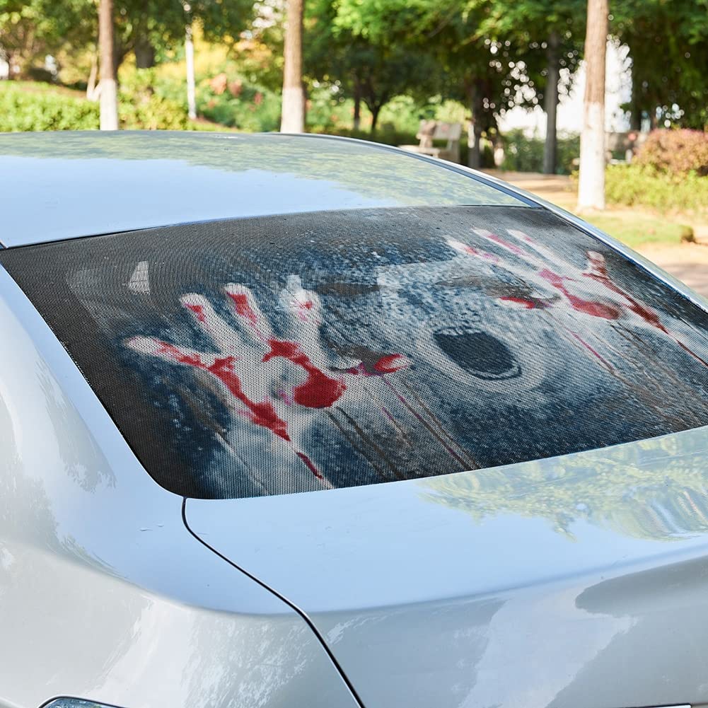 Horror Ghost 3D Transparent Car Back Rear Window Decal Vinyl Sticker For Happy Halloween
