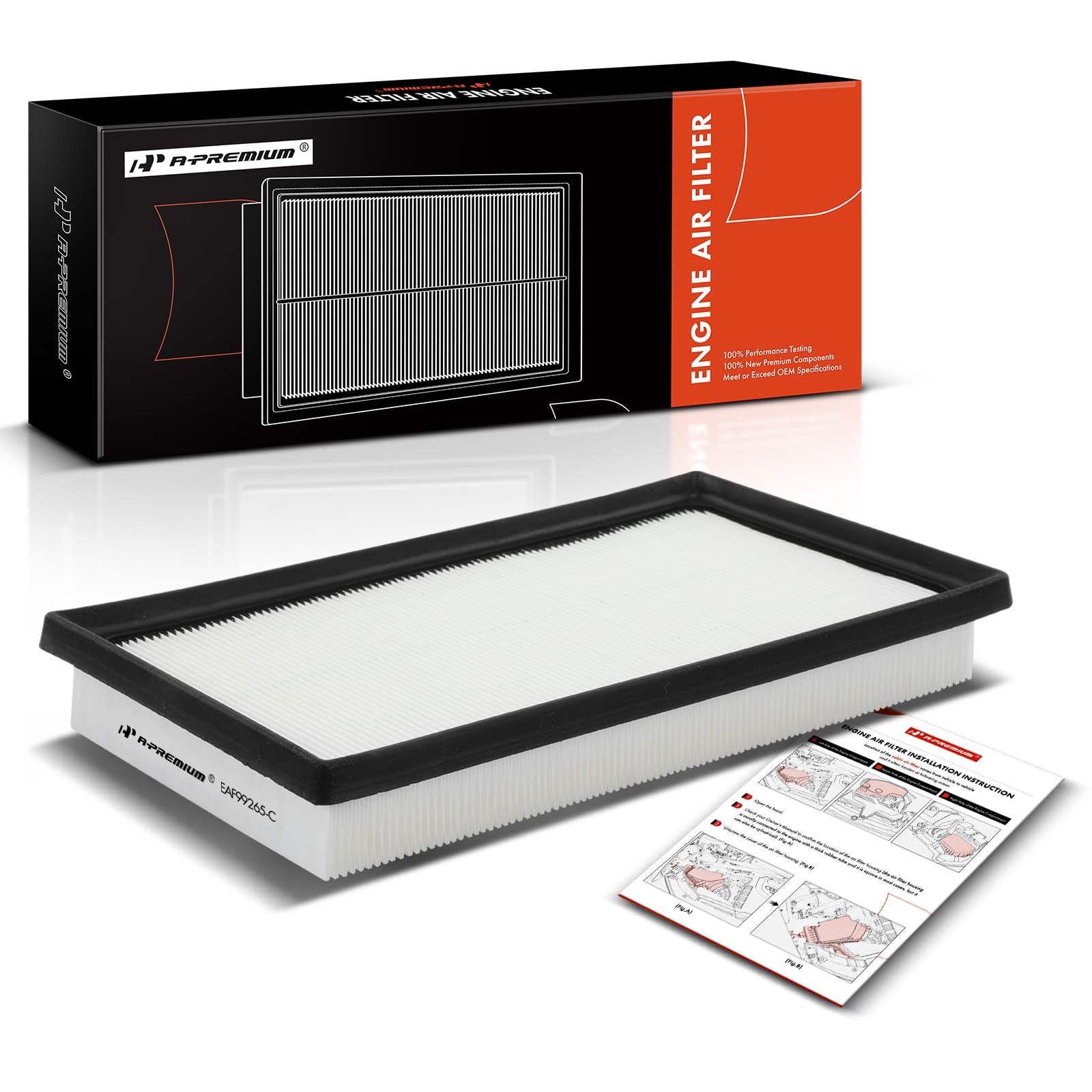 A-Premium Engine Air Filter Compatible with Toyota, Lexus & Subaru Models - Avalon(Hybrid), Camry(Hybrid), Corolla, RAV4(Hybrid)