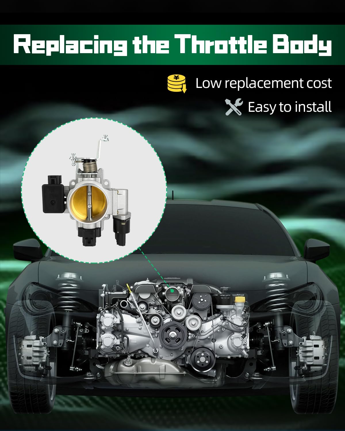 Scitoo Throttle Body Automotive Throttle Fit For Jeep Cherokee 1998-2001 | For Jeep Grand Cherokee 1998-2001 | For Jeep Tj 1998-2001 | For Jeep Wrangler 1998-2001