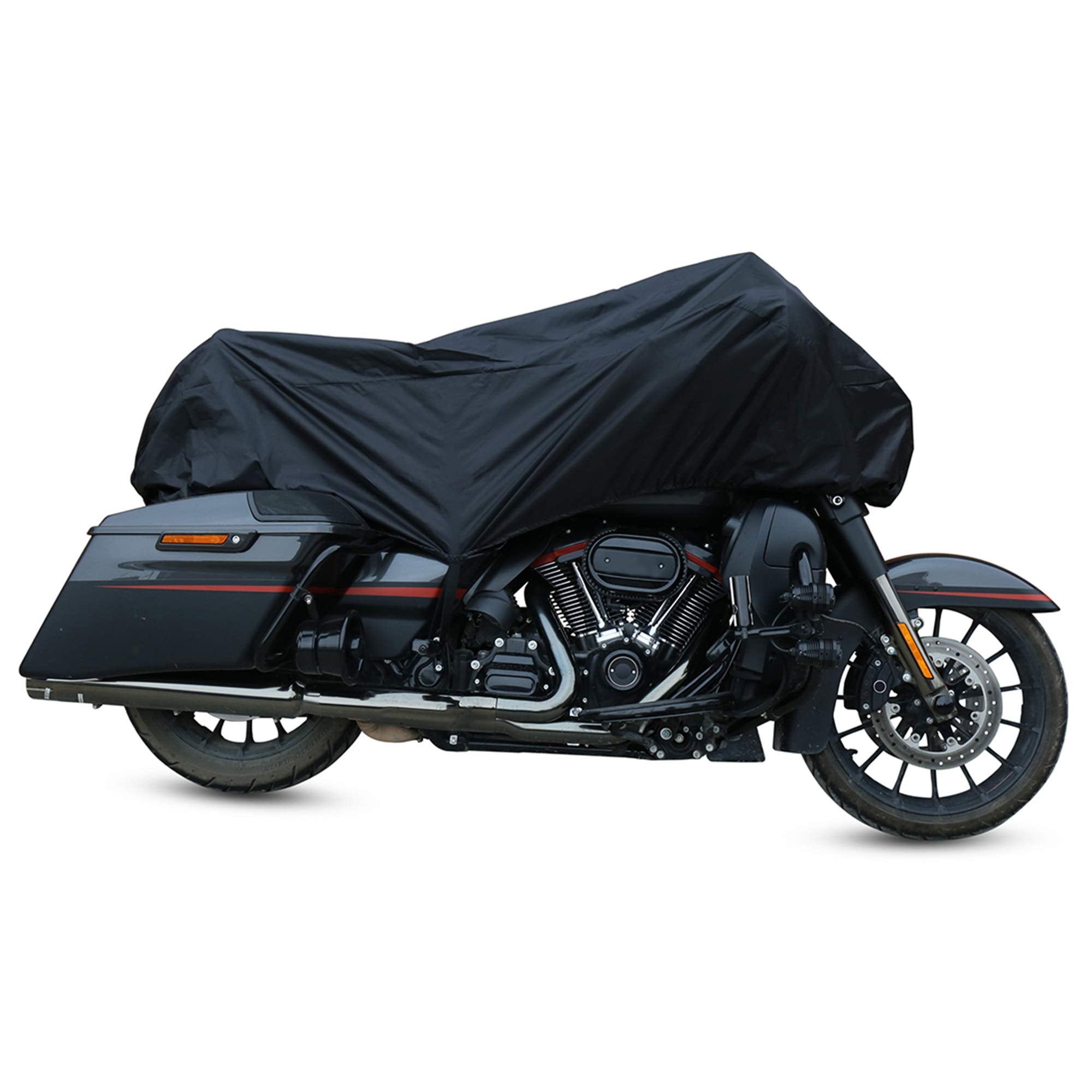X Autohaux Motorcycle Cover Lightweight Half Cover Outdoor Waterproof Rain Dust Protector Black Xl For Most Full Dress Touring C