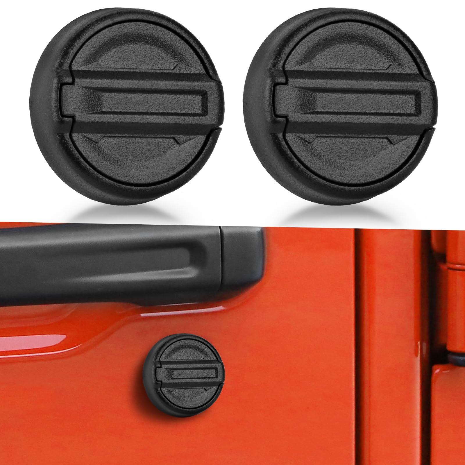 CALBEAU Keyhole Covers for 2018-2024 Jeep Wrangler JL and Gladiator JT Front Door, Magnetic Keyhole Protection Accessories for D
