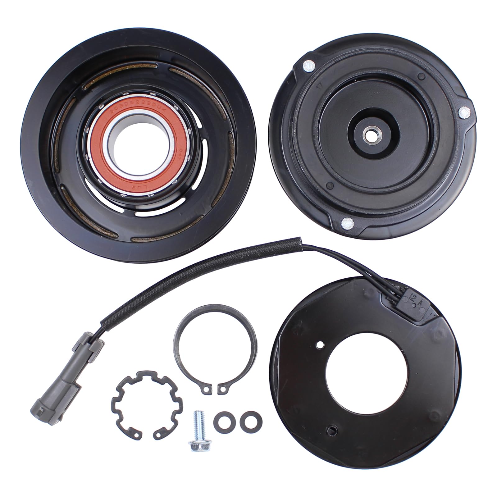ApplianPar AC A/C Compressor Clutch Assembly Kit for Cadillac for Chevy for Hummer