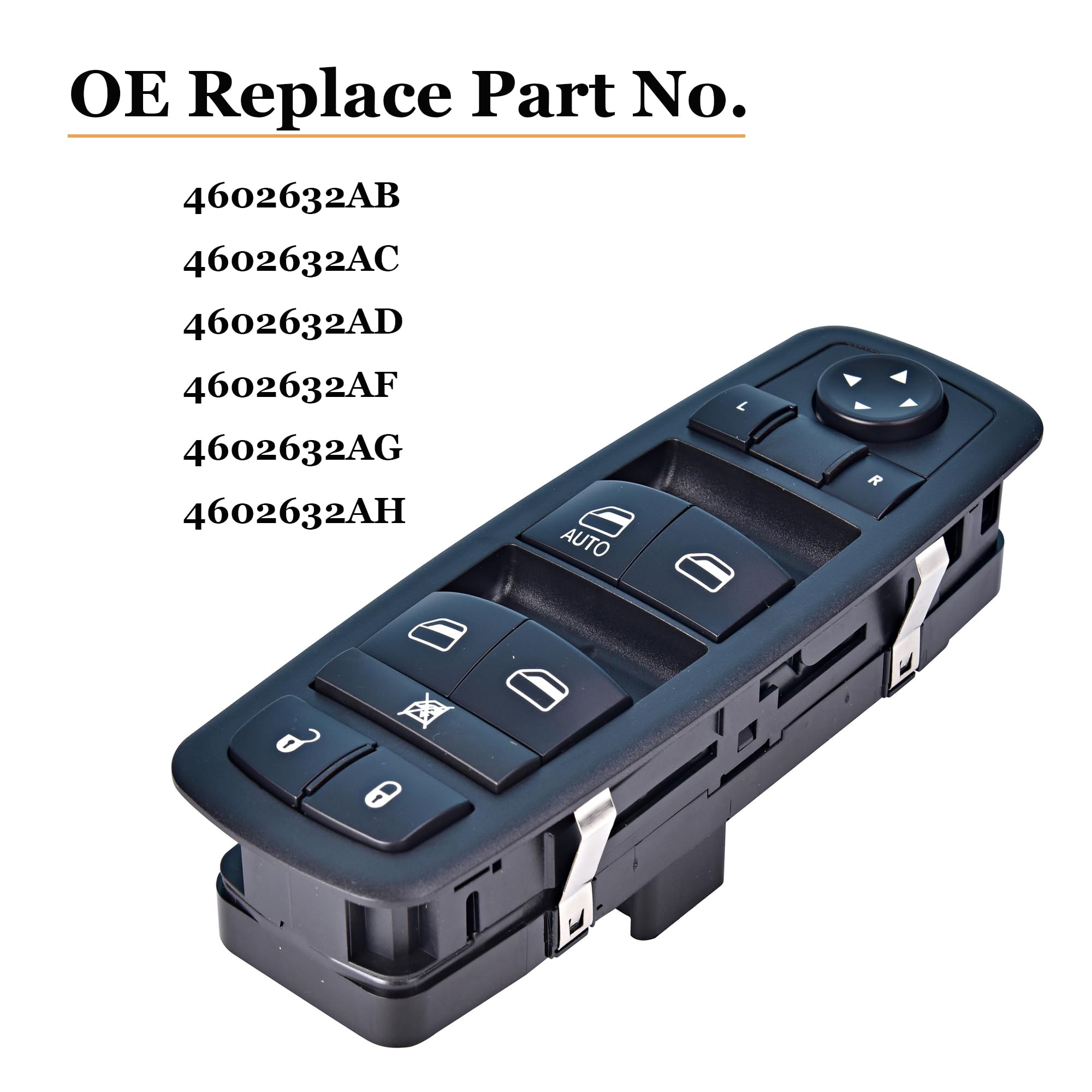 Driver Side Master Power Window Switch 8+13 Pins Compatible With 2008-2012 Jeep Liberty 2007-2011 Dodge Nitro 2009-2010 Dodge Jo