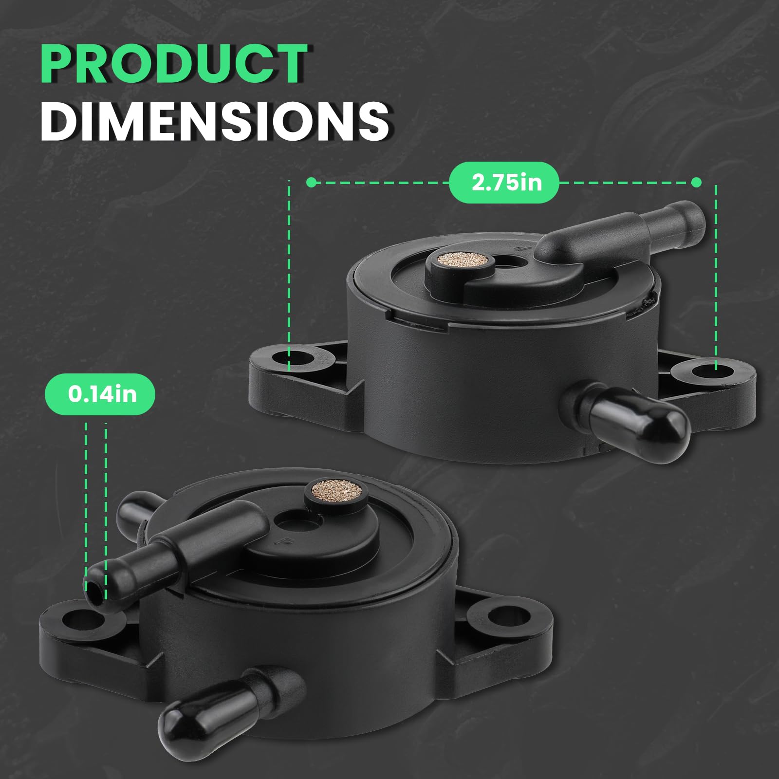 Fuel Pump For Kohler 17Hp-25 Hp Small Engine Lawn Mower Tractor, Gas Vacuum Fuel Pump With Fuel Filter For Honda For Yamaha For