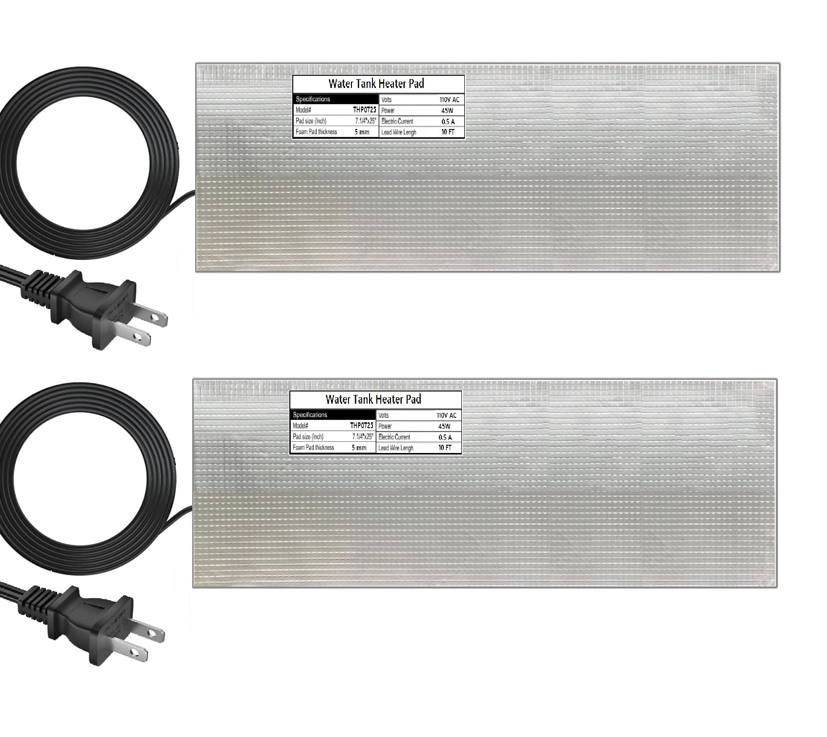 H&G Lifestyles Rv Holding Tank Heater Pad Use With Up To 50 Gallons Fresh Water 120V 7-1/4''X25'' Holding Tank Heating Pad With