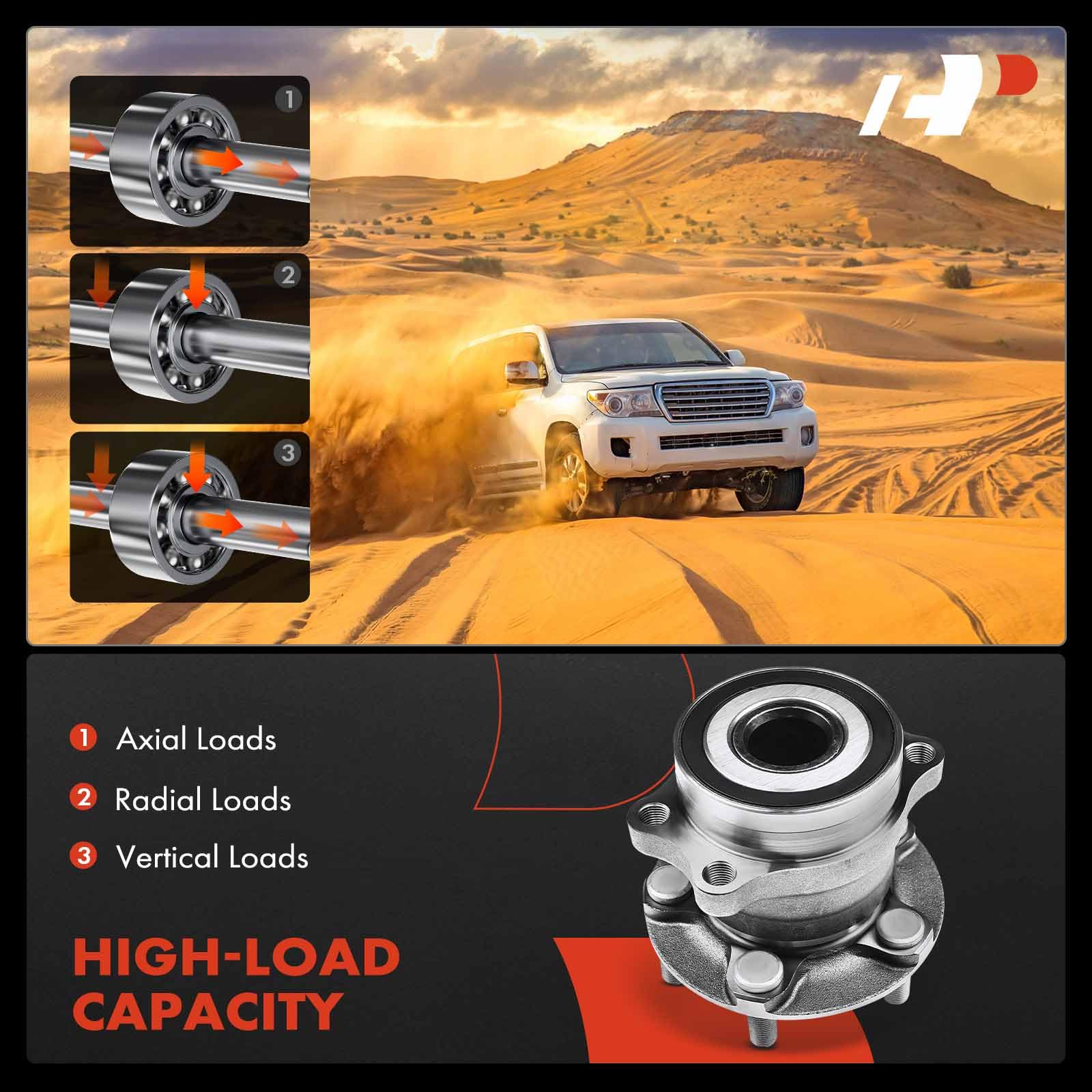 A-Premium 2 x Rear Wheel Bearing and Hub Assembly with 5-Lug Compatible with Subaru Forester 2014-2018, Impreza 2012-2021, Cross