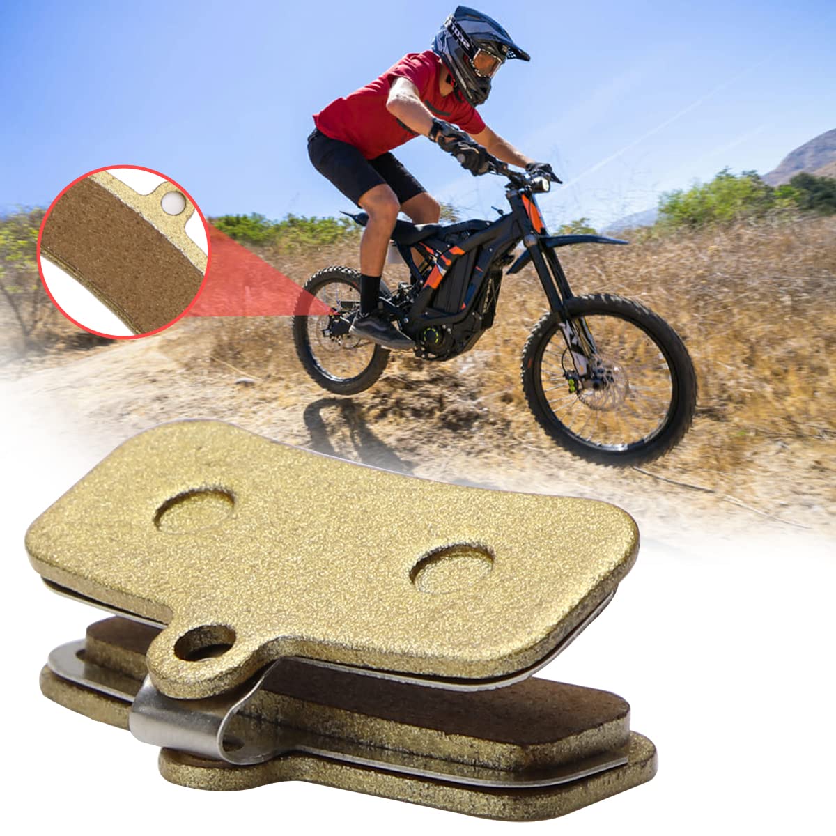URLWALL Brake Pad for Sur Ron Sur-Ron Light Bee X and S Segway X160 X260 Talaria Sting MX3 R MX4, Rear Front Disc Brake Pads Dur