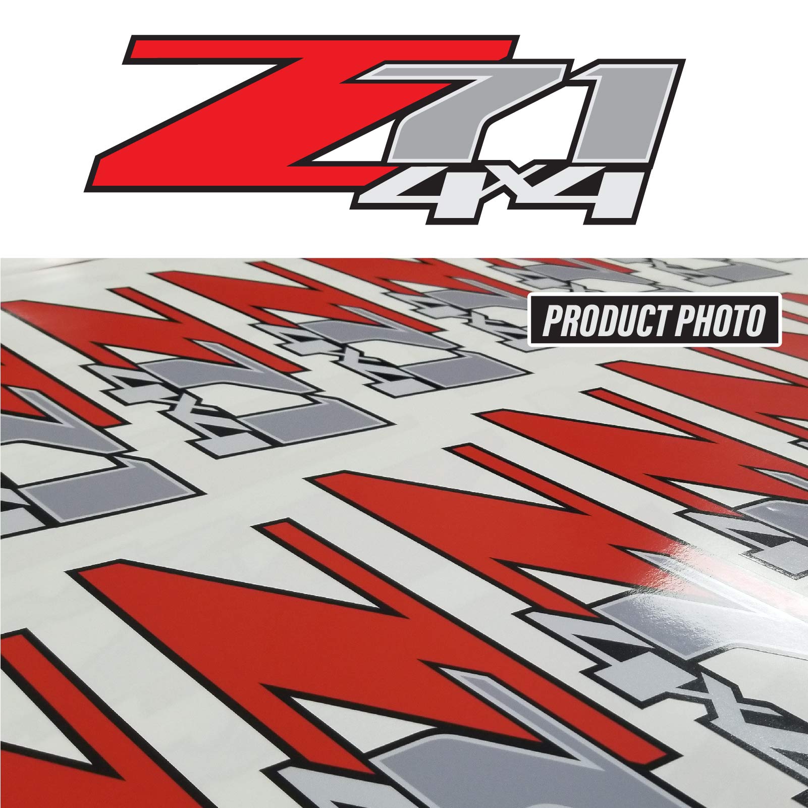 Z71 4X4 (Set Of 2 Decals) - F - 1500 2500 Hd Stickers (Z71 4X4 Original)
