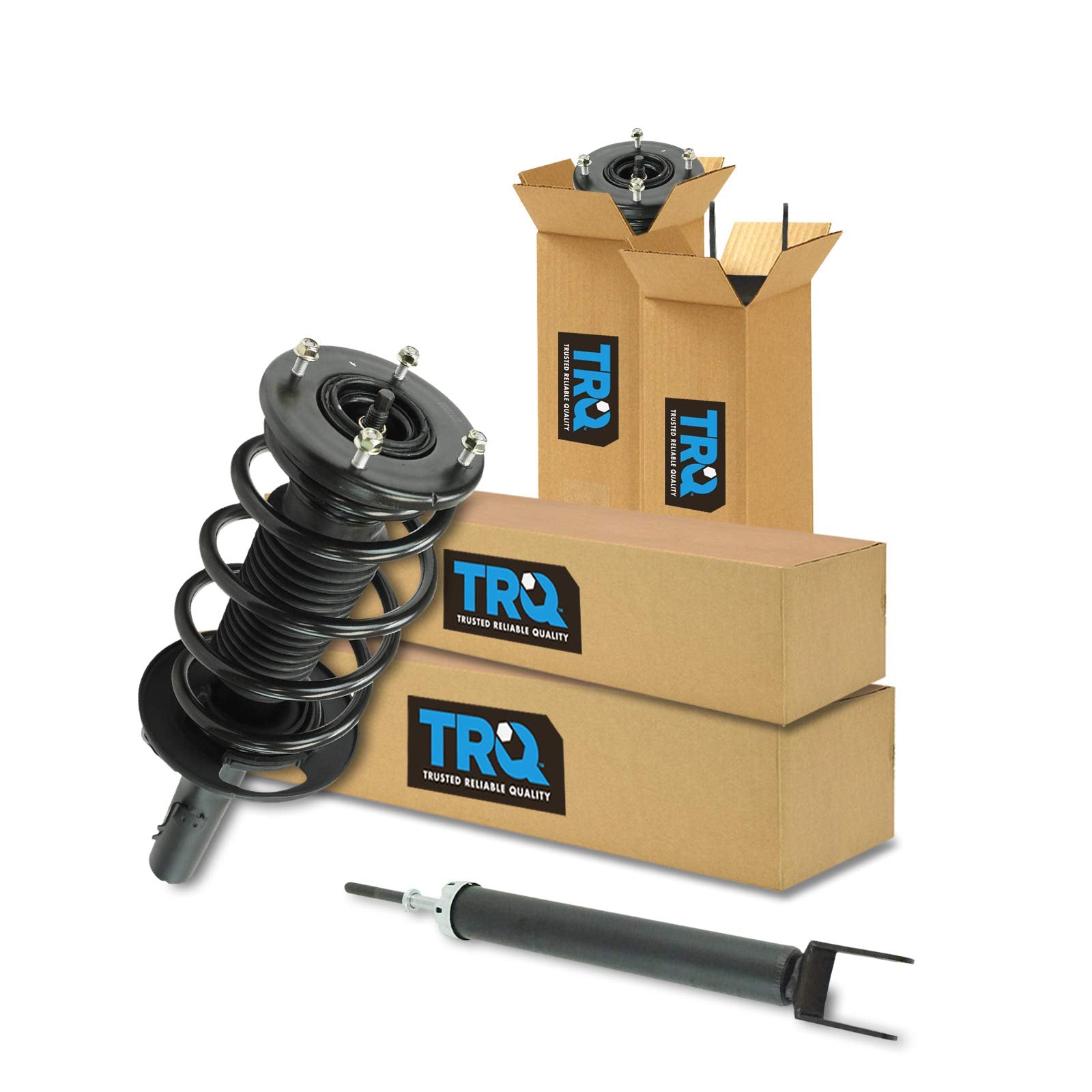 Trq Complete Strut Assembly & Shock Absorber Kit Complete Strut & Coil Spring Assembly Compatible With 2010-2012 Ford Taurus