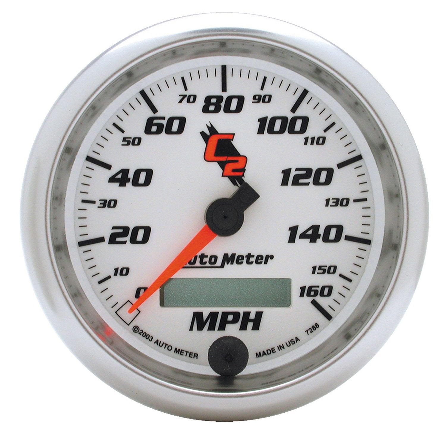 Auto Meter 7288 C2 3-3/8'' 160 Mph In-Dash Speedometer Electric Programmable